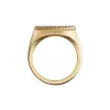'The Tennis' Signet Ring, Green Diamond sold by Pascal Design Official