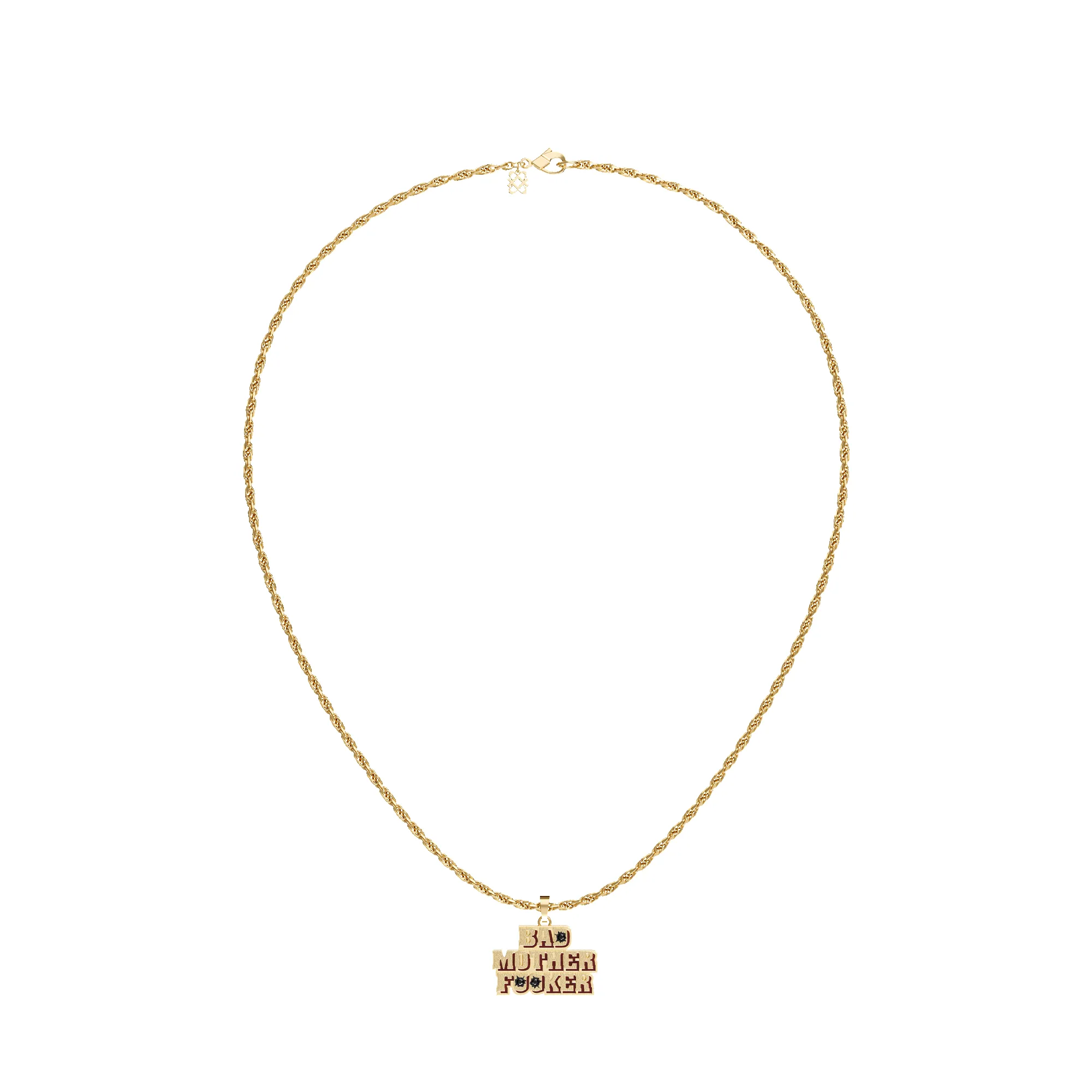 'The Fiction' BAD MOTHER FXXKER Necklace, Black Diamond sold by Pascal Design Official product image thumbnail 4