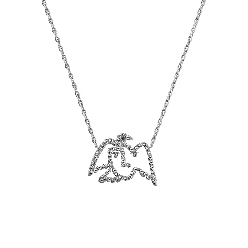 'Paloma' Freedom Diamond Necklace, White Diamond Pavé sold by Pascal Design Official