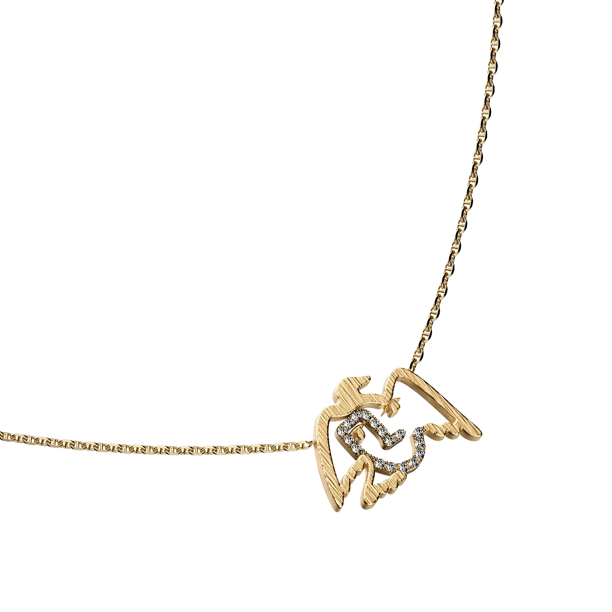 'Paloma' Freedom Diamond Necklace, White Diamond sold by Pascal Design Official product image thumbnail 2