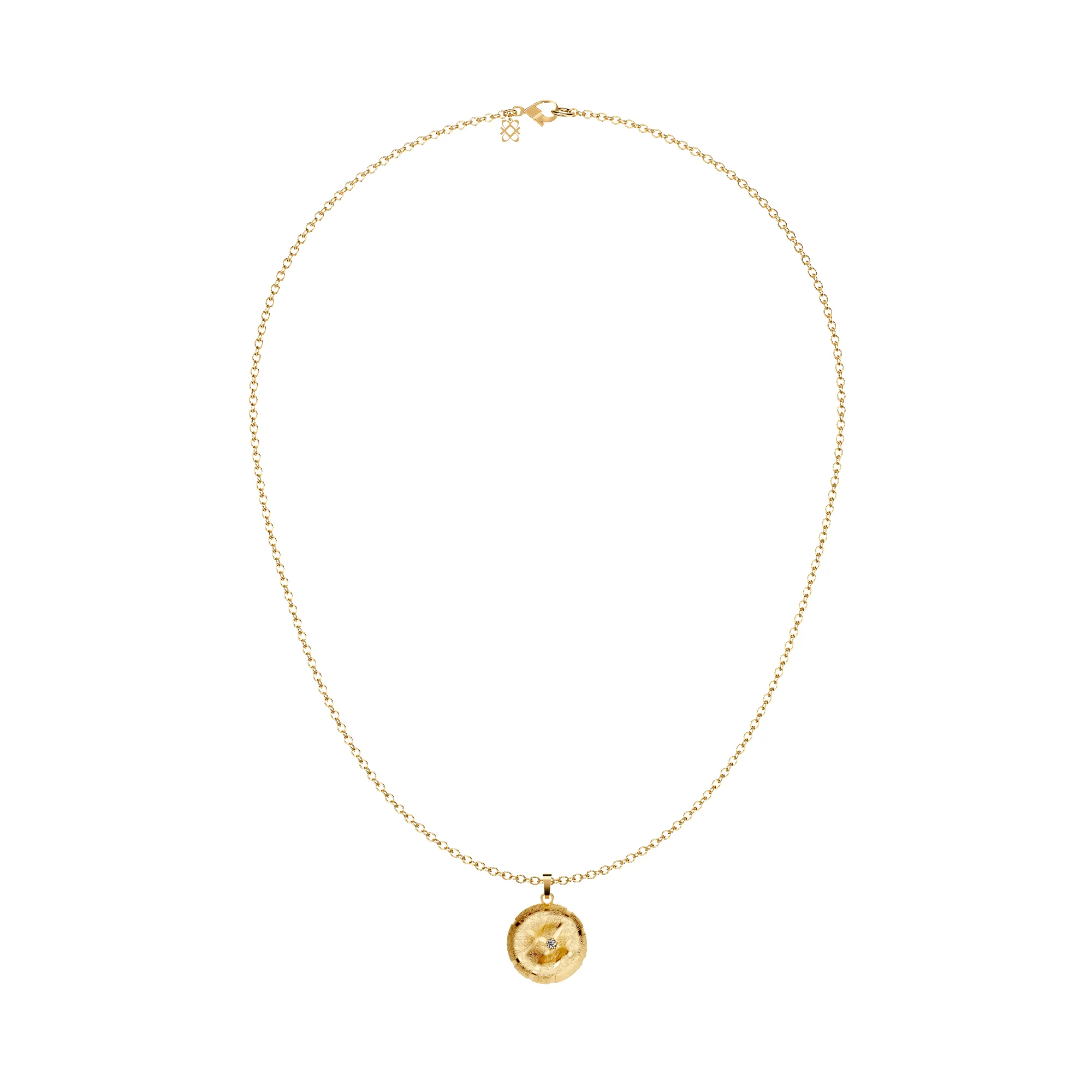 'The Basketball' Crooked Ball Pendant, White Diamond sold by Pascal Design Official product image thumbnail 4