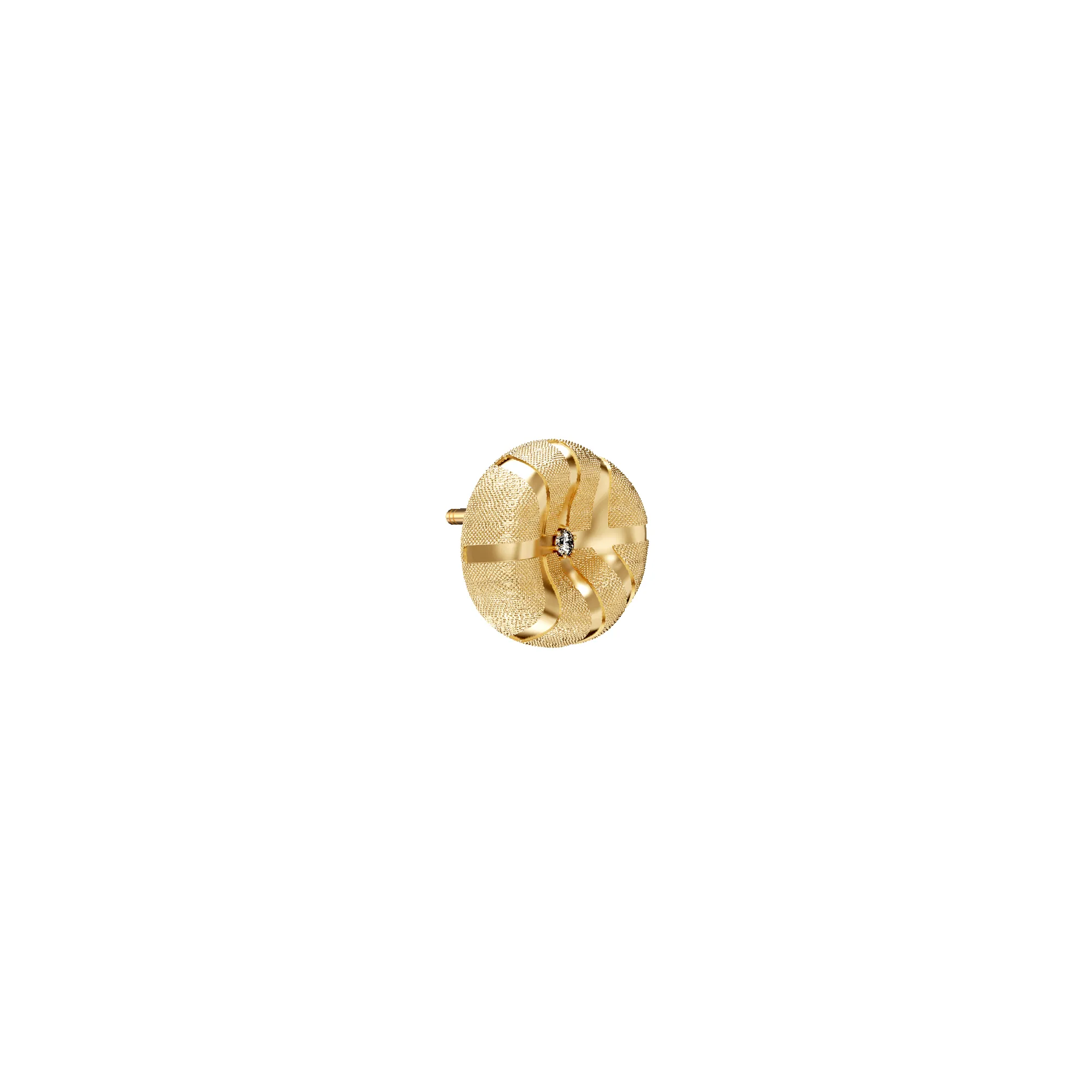'The Basketball' Leaking Ball Earrings, White Diamond sold by Pascal Design Official product image thumbnail 3