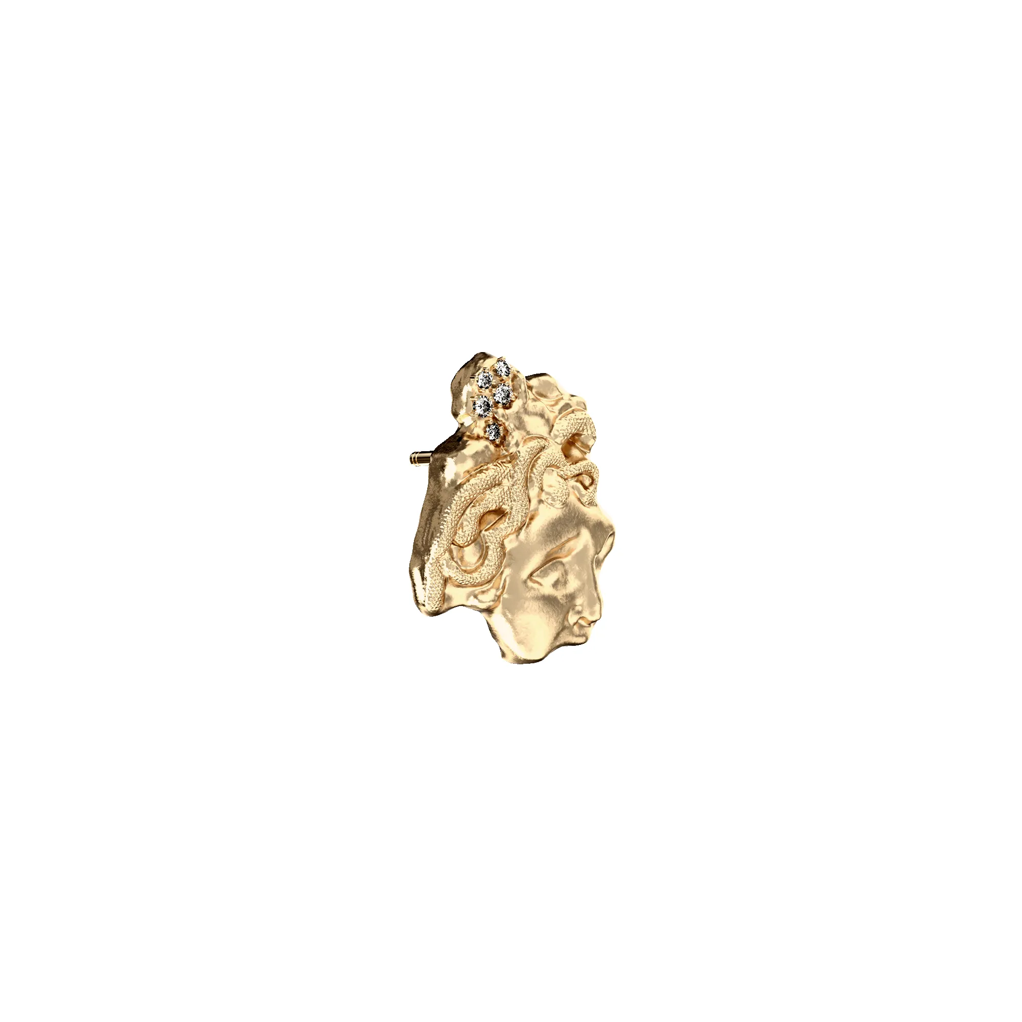 'Olympus' Medusa Statue Earrings, White Diamond sold by Pascal Design Official product image thumbnail 3
