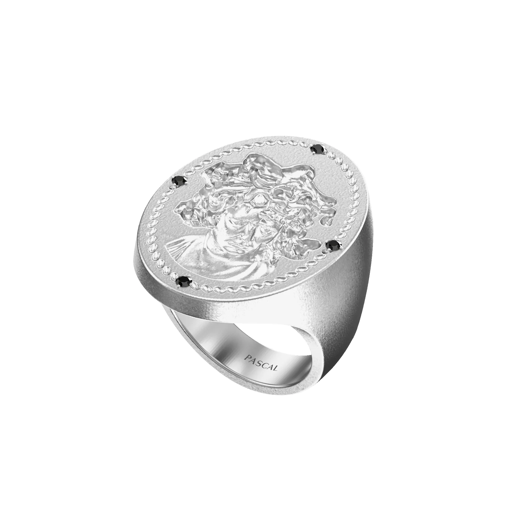 'Olympus' Medus Signet Ring, Black Diamond sold by Pascal Design Official product image thumbnail 2