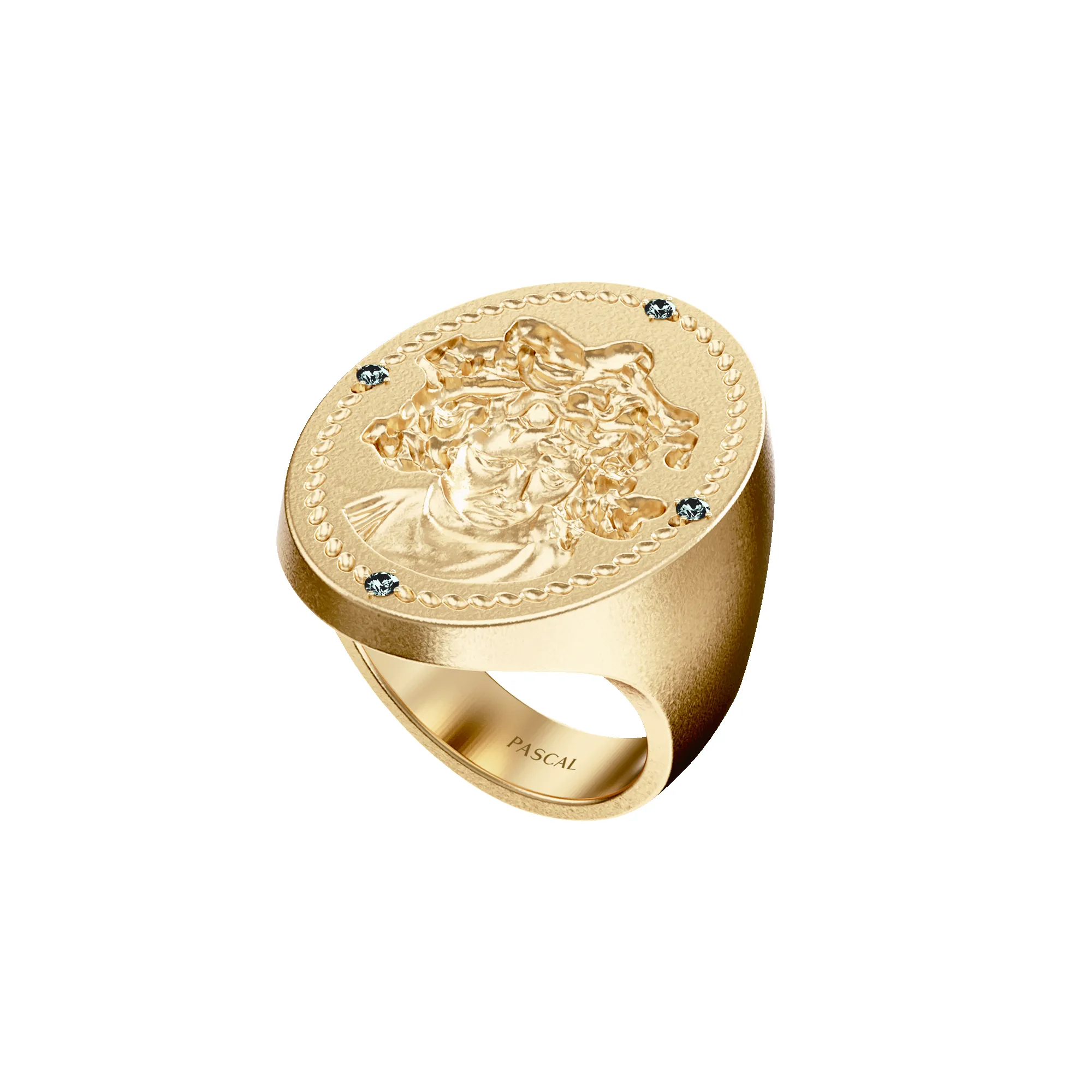 'Olympus' Medus Signet Ring, Green Diamond sold by Pascal Design Official product image thumbnail 2