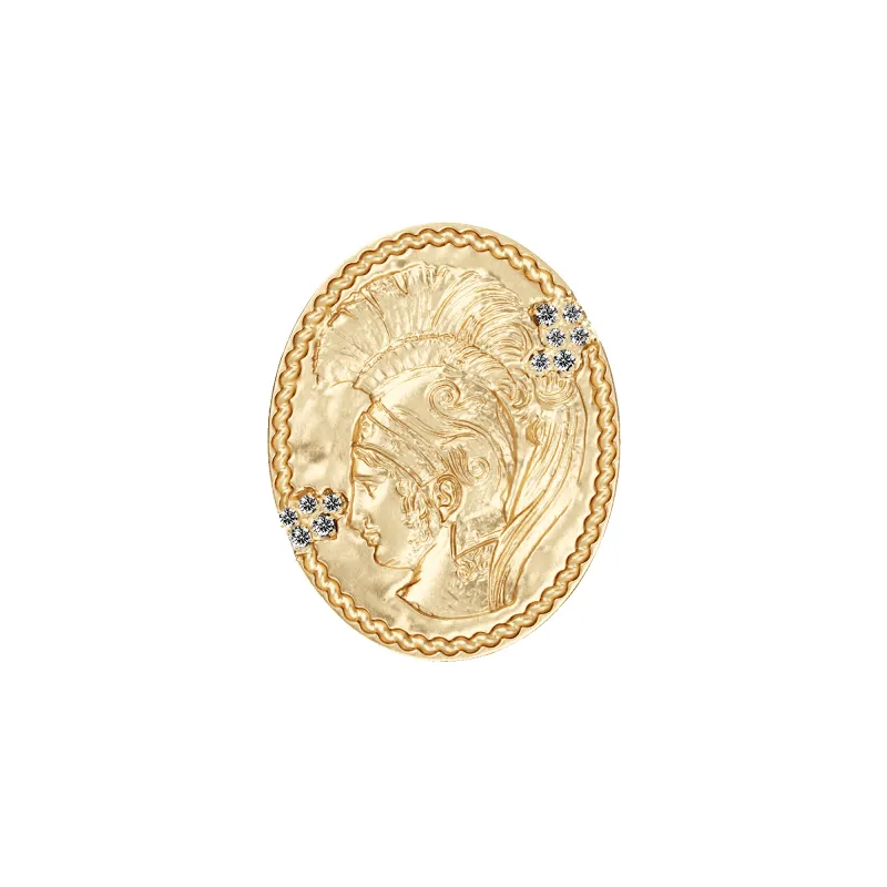 'Olympus' Athena Signet Ring, White Diamond sold by Pascal Design Official