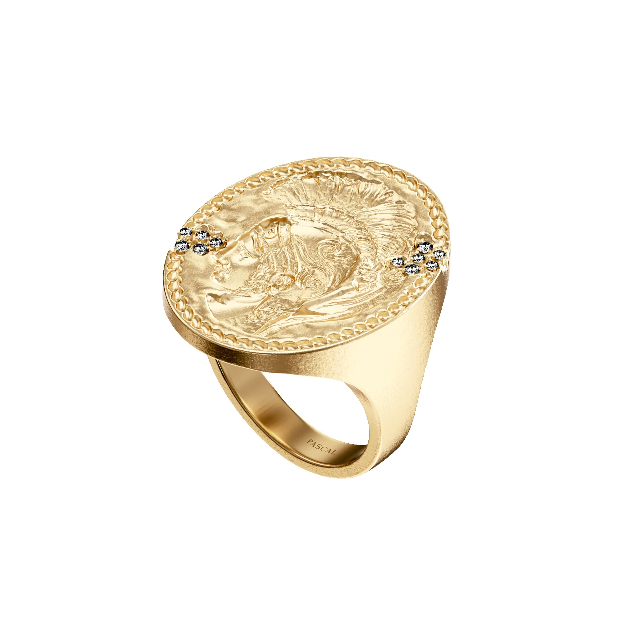 'Olympus' Athena Signet Ring, White Diamond sold by Pascal Design Official product image thumbnail 2