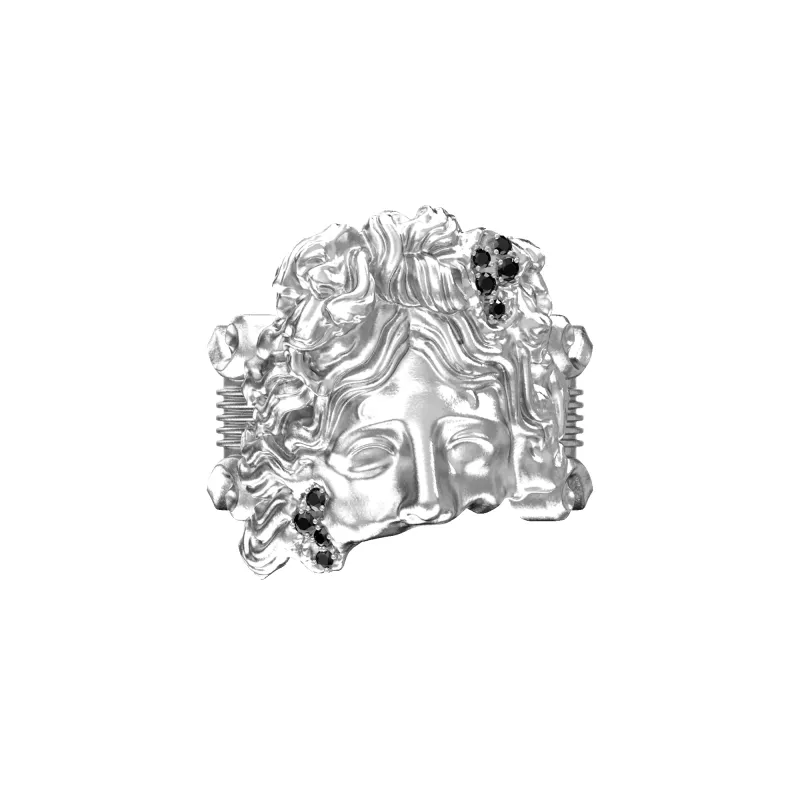 'Olympus' Apollo Statue Ring, Black Diamond made by Pascal Design Official