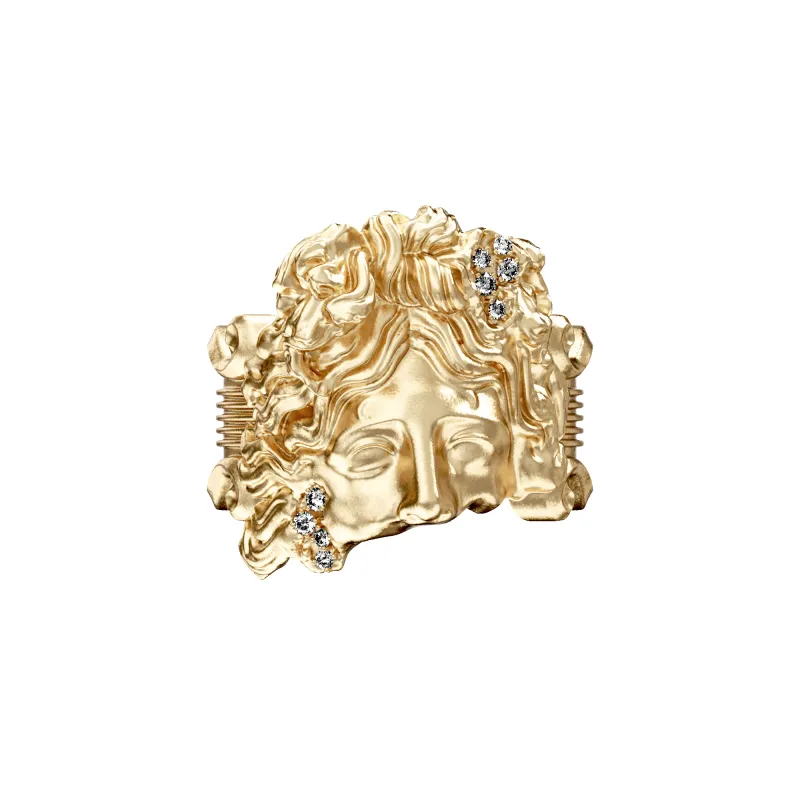 'Olympus' Apollo Statue Ring, White Diamond sold by Pascal Design Official