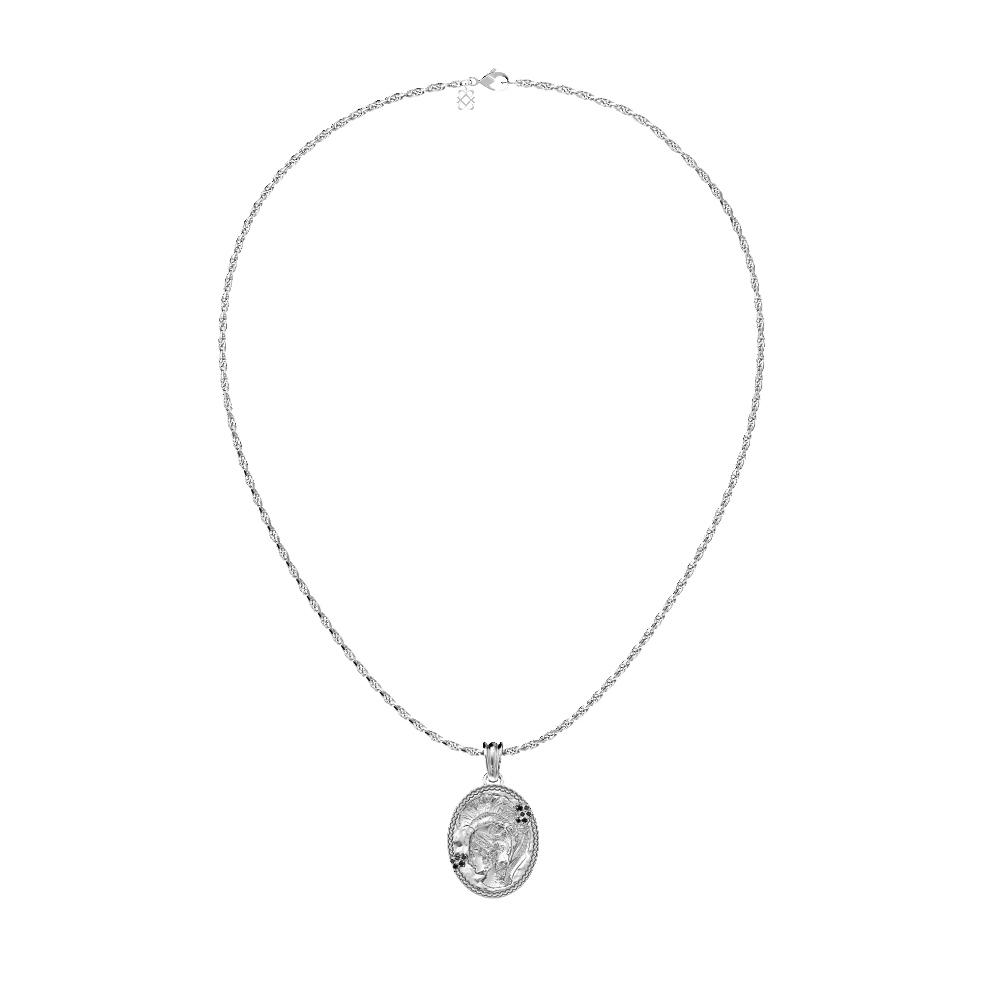 'Olympus' Athena Oval Pendant, Black Diamond sold by Pascal Design Official product image thumbnail 4