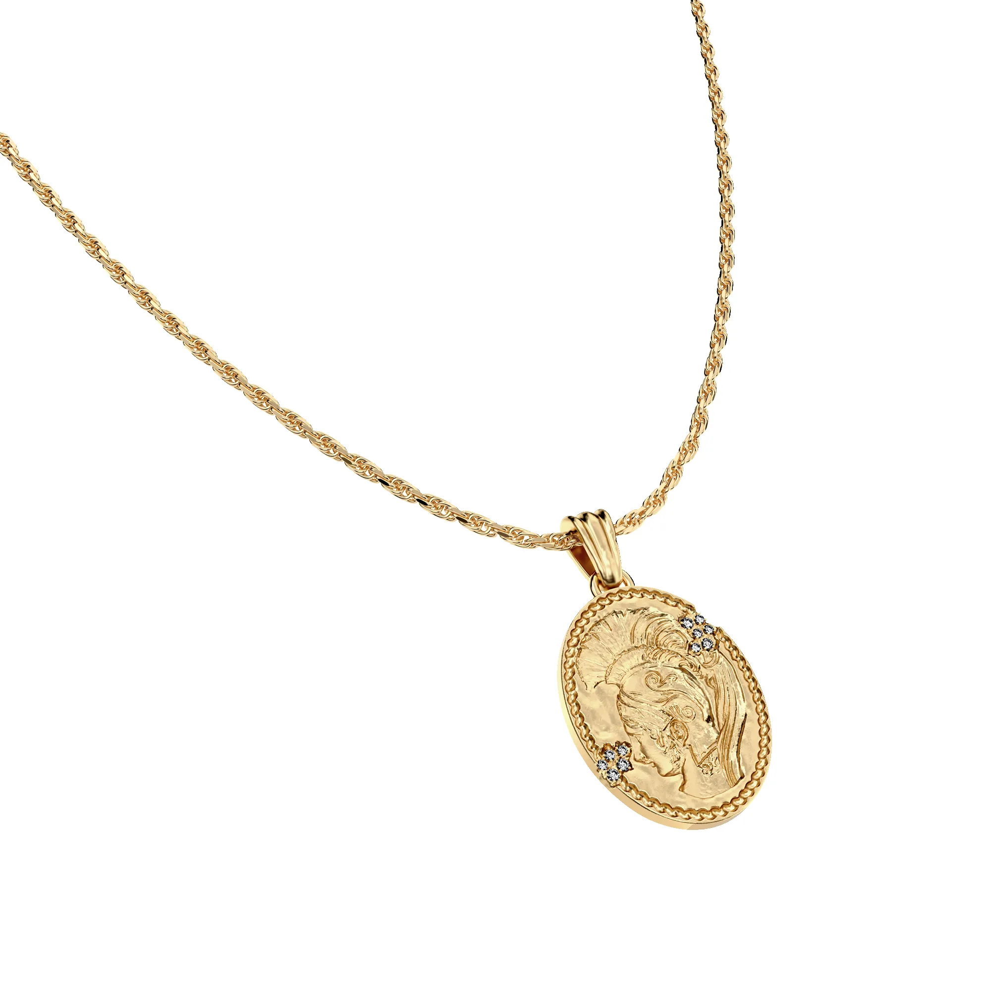 'Olympus' Athena Oval Pendant, White Diamond sold by Pascal Design Official product image thumbnail 2