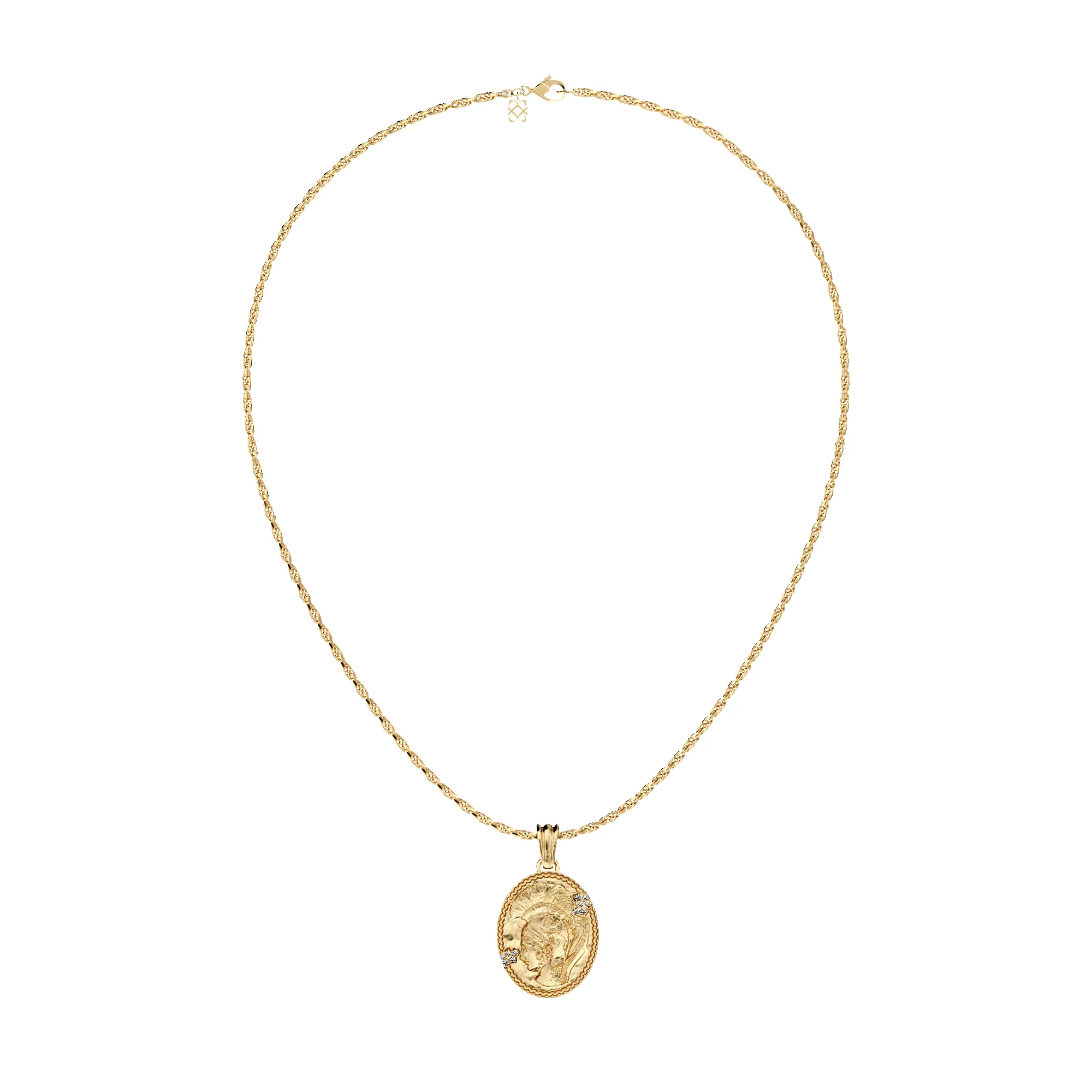 'Olympus' Athena Oval Pendant, White Diamond sold by Pascal Design Official product image thumbnail 4