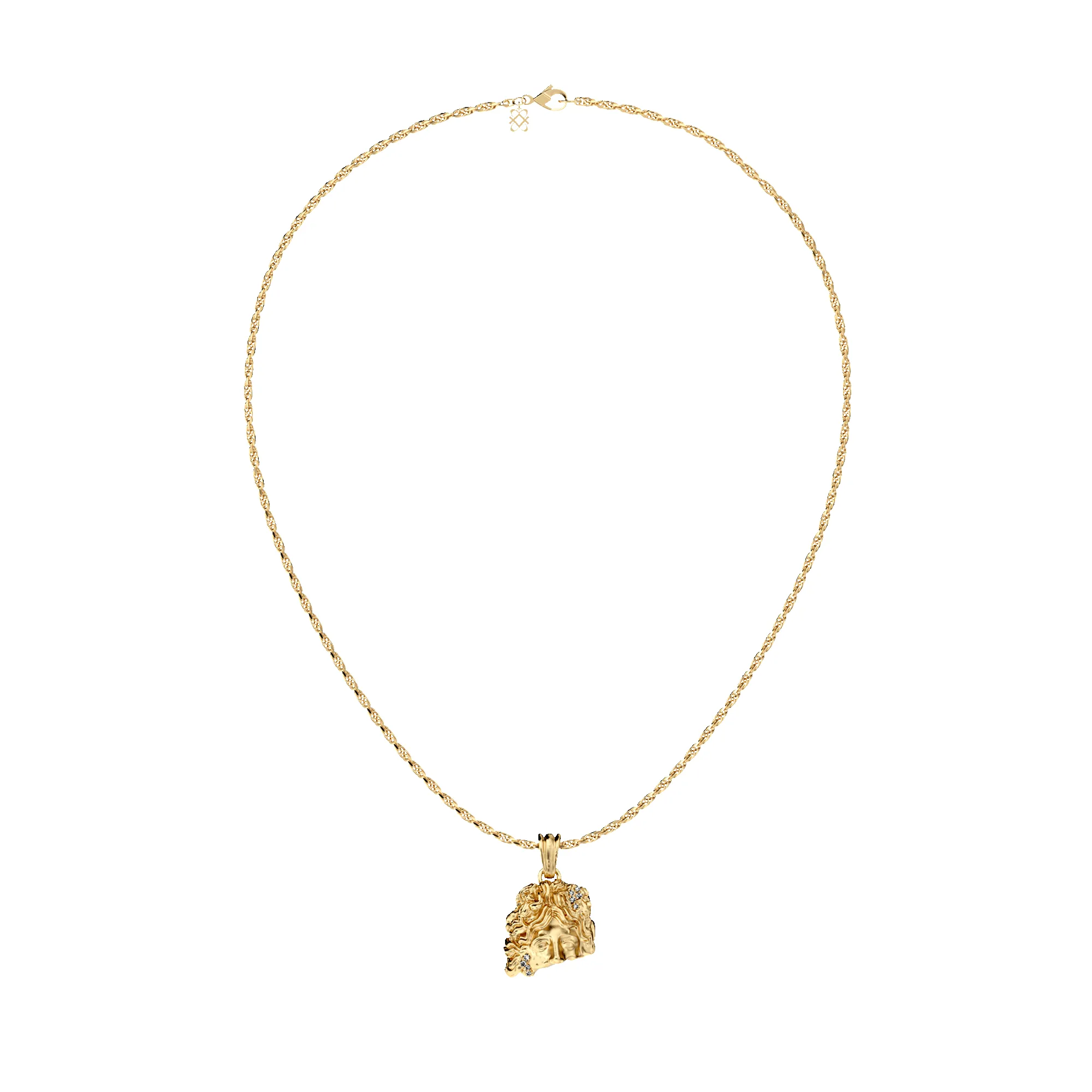'Olympus' Apollo Statue Pendant, White Diamond sold by Pascal Design Official product image thumbnail 4