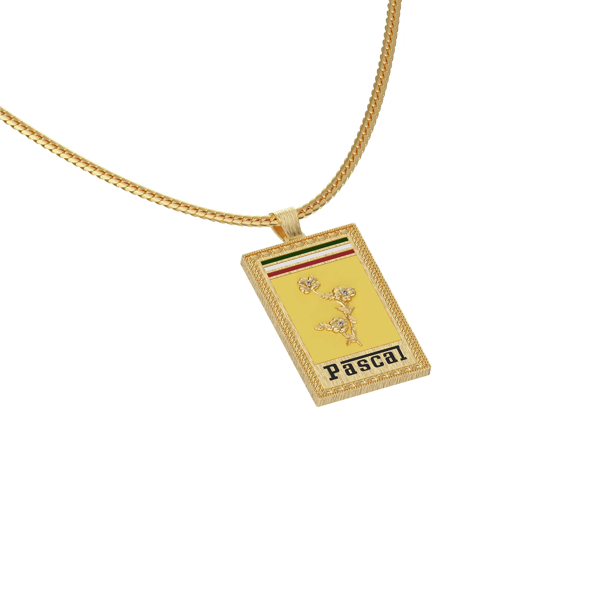 'The Speed' Frame Pendant, White Diamond Pavé sold by Pascal Design Official product image thumbnail 2