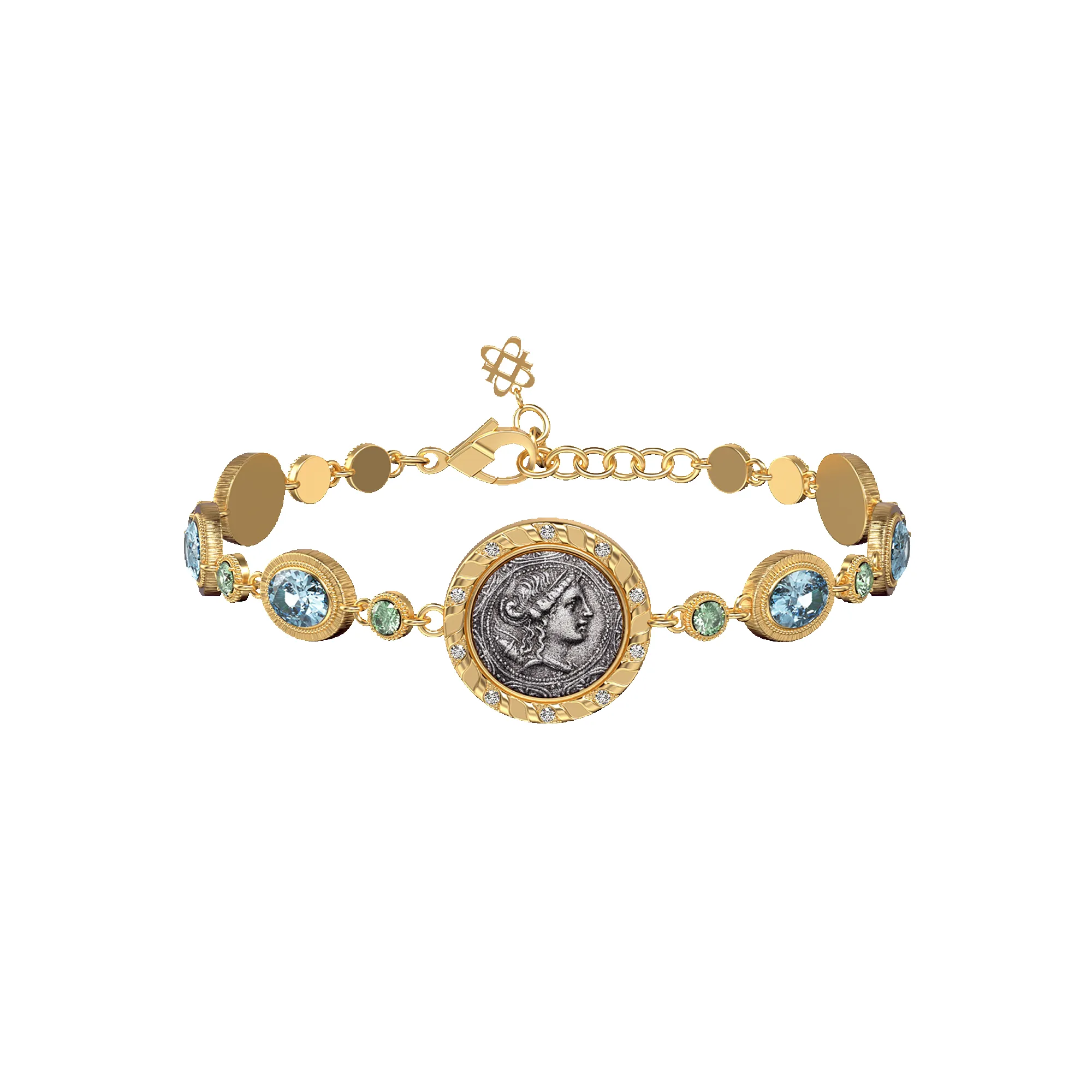 'The Great Civitas' Artemis Coin Bracelet, White Diamond sold by Pascal Design Official product image thumbnail 2