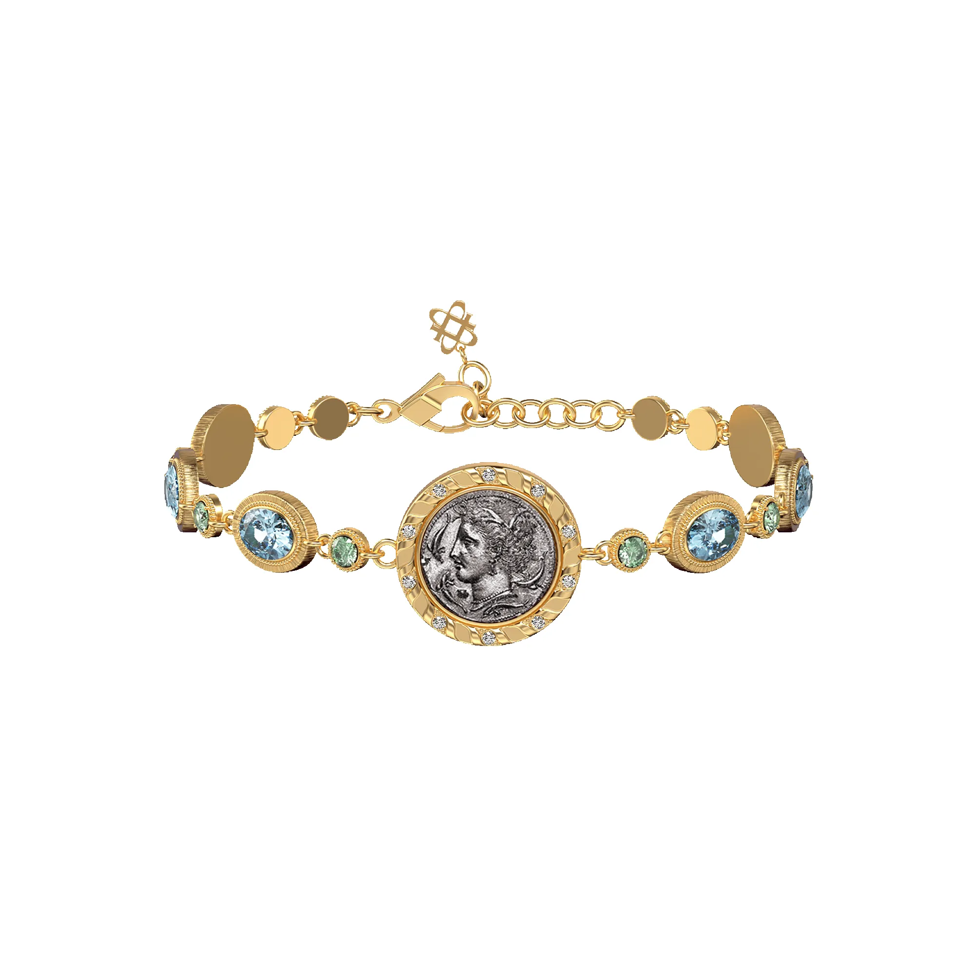 'The Great Civitas' Arethusa Coin Bracelet, White Diamond sold by Pascal Design Official product image thumbnail 2