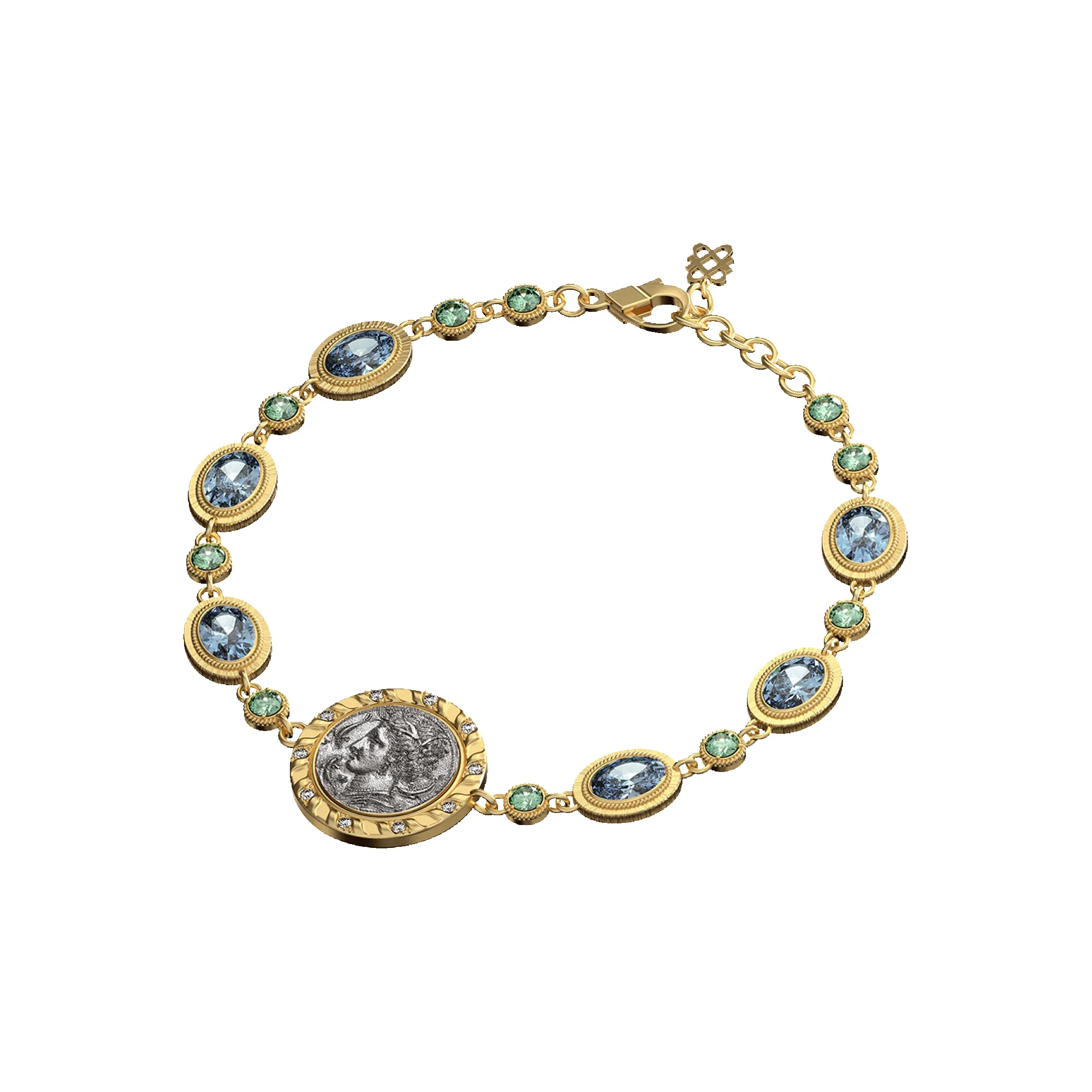 'The Great Civitas' Arethusa Coin Bracelet, White Diamond sold by Pascal Design Official product image thumbnail 3
