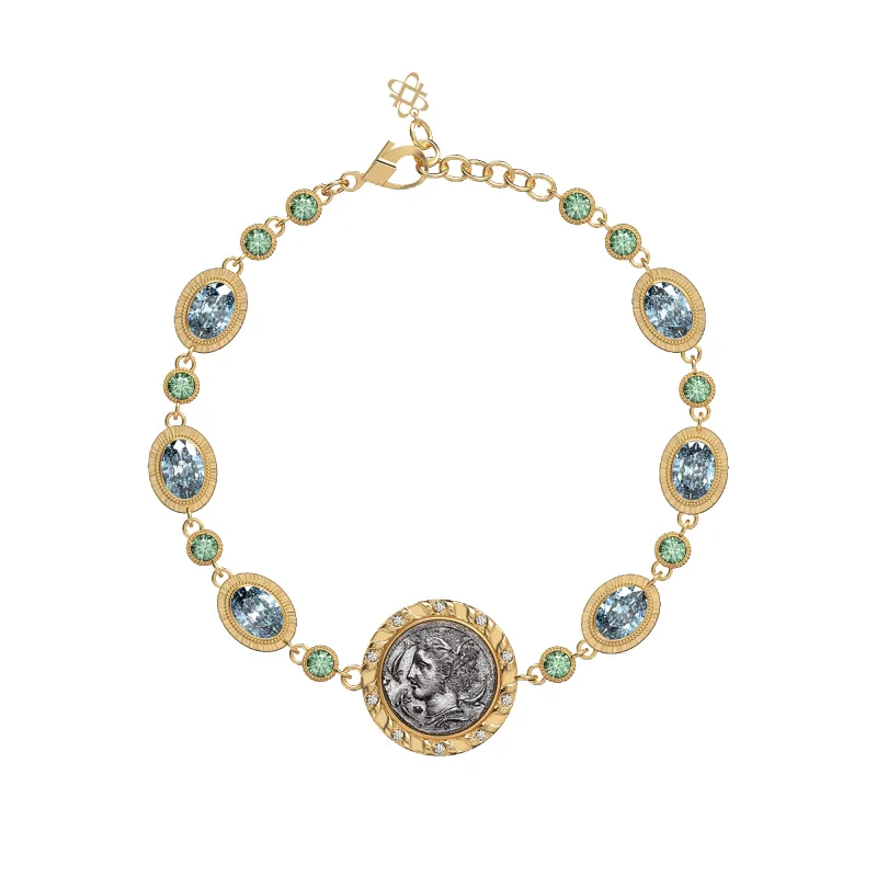 'The Great Civitas' Arethusa Coin Bracelet, White Diamond sold by Pascal Design Official
