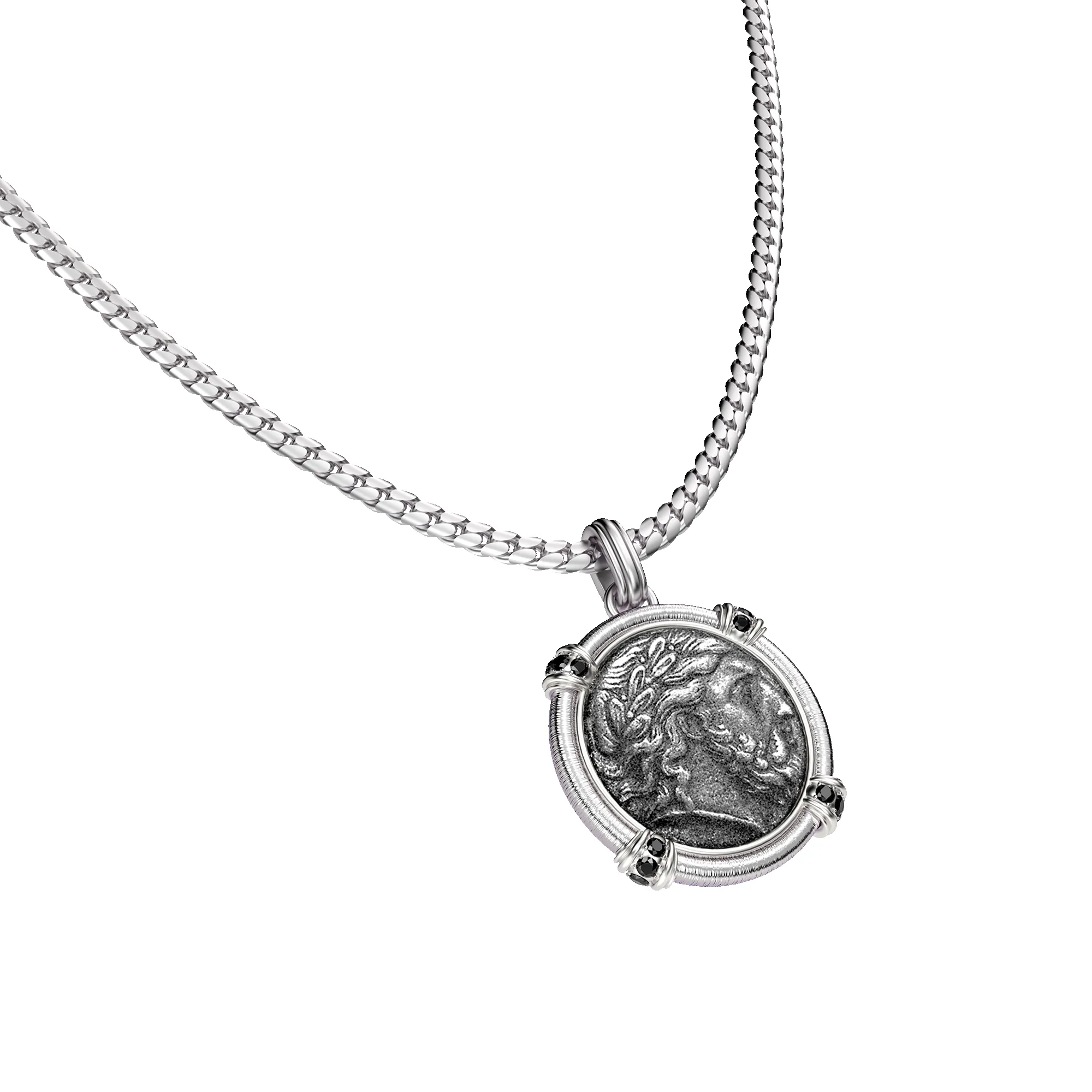 'The Great Civitas' Zeus Coin Pendant, Black Diamond sold by Pascal Design Official product image thumbnail 2
