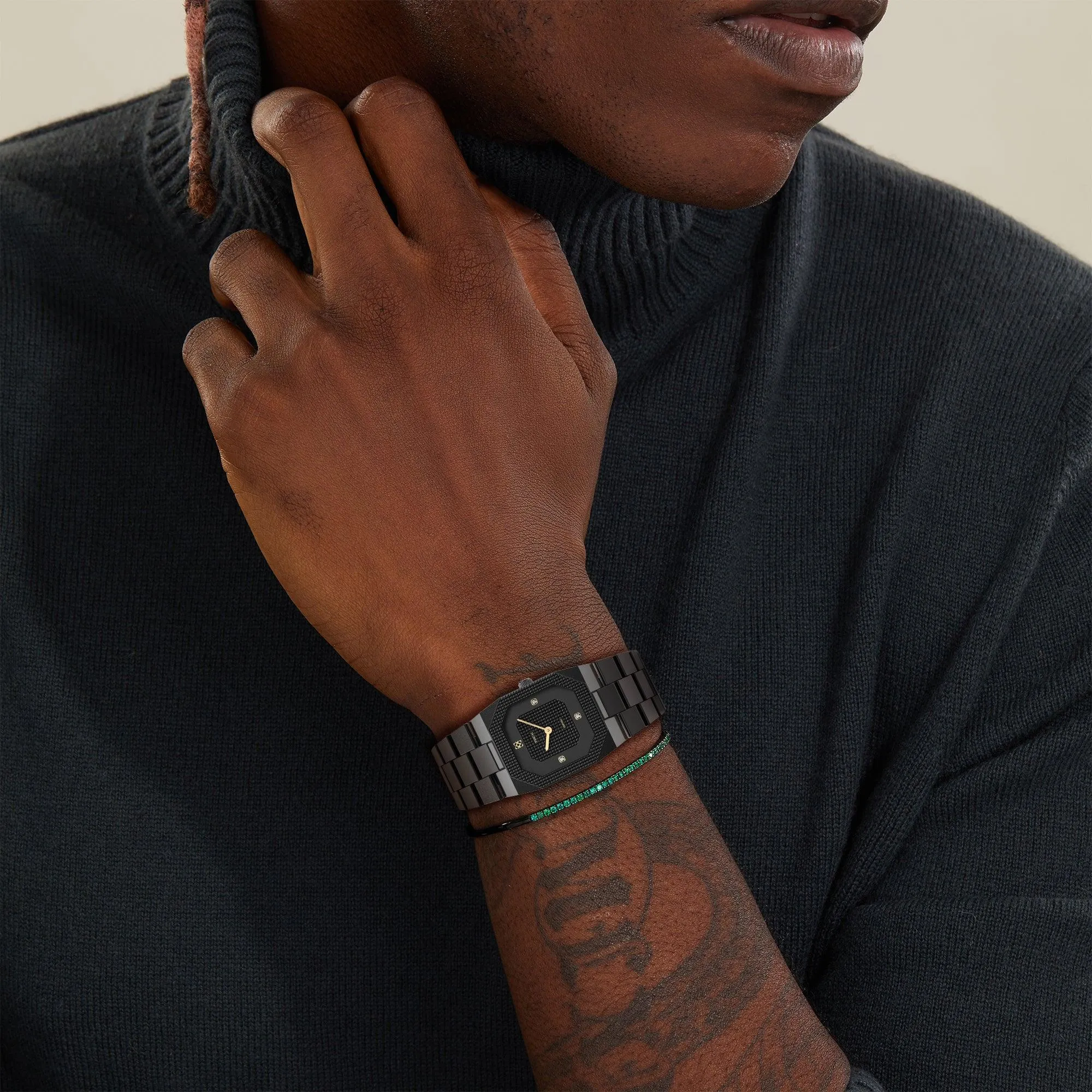 Octagonal Clou de Paris Diamond Watch sold by Pascal Design Official product image thumbnail 2