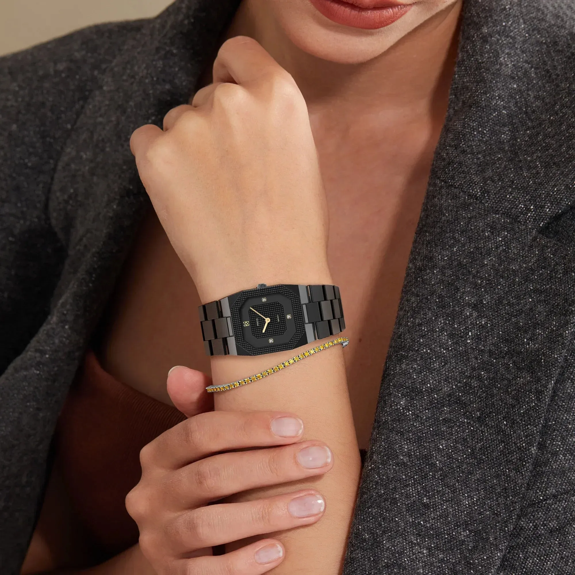 Octagonal Clou de Paris Diamond Watch sold by Pascal Design Official product image thumbnail 3