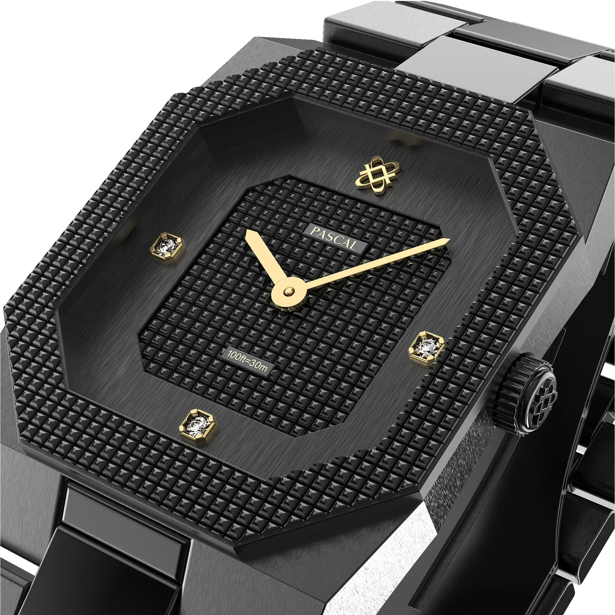 Octagonal Clou de Paris Diamond Watch sold by Pascal Design Official product image thumbnail 4
