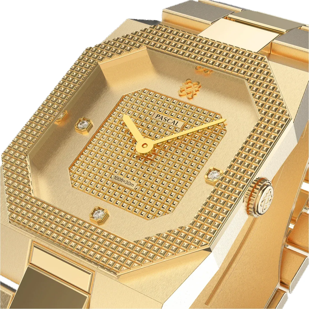Octagonal Clou de Paris Diamond Watch sold by Pascal Design Official product image thumbnail 5