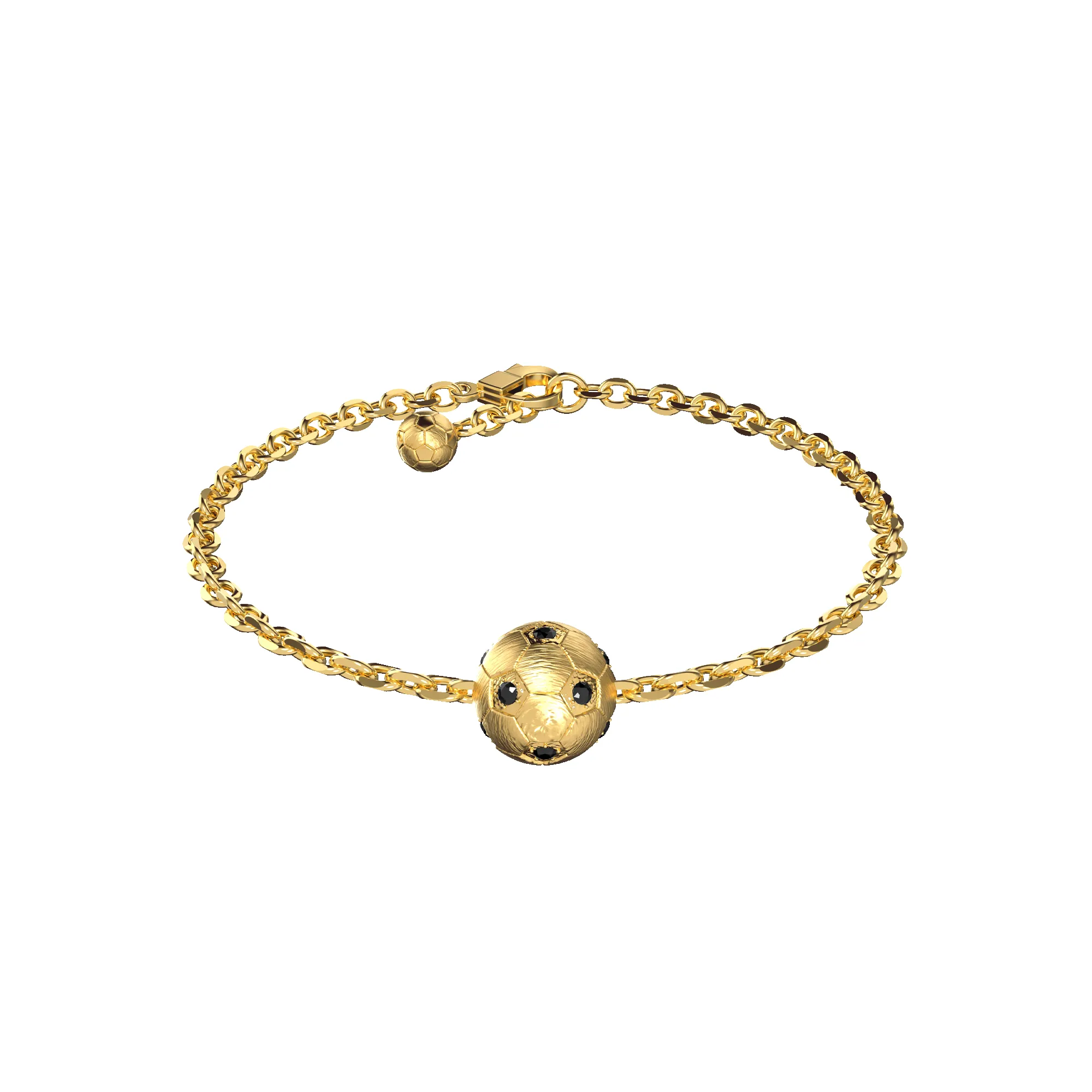 'The Soccer' Bracelet, Black Diamond sold by Pascal Design Official product image thumbnail 2