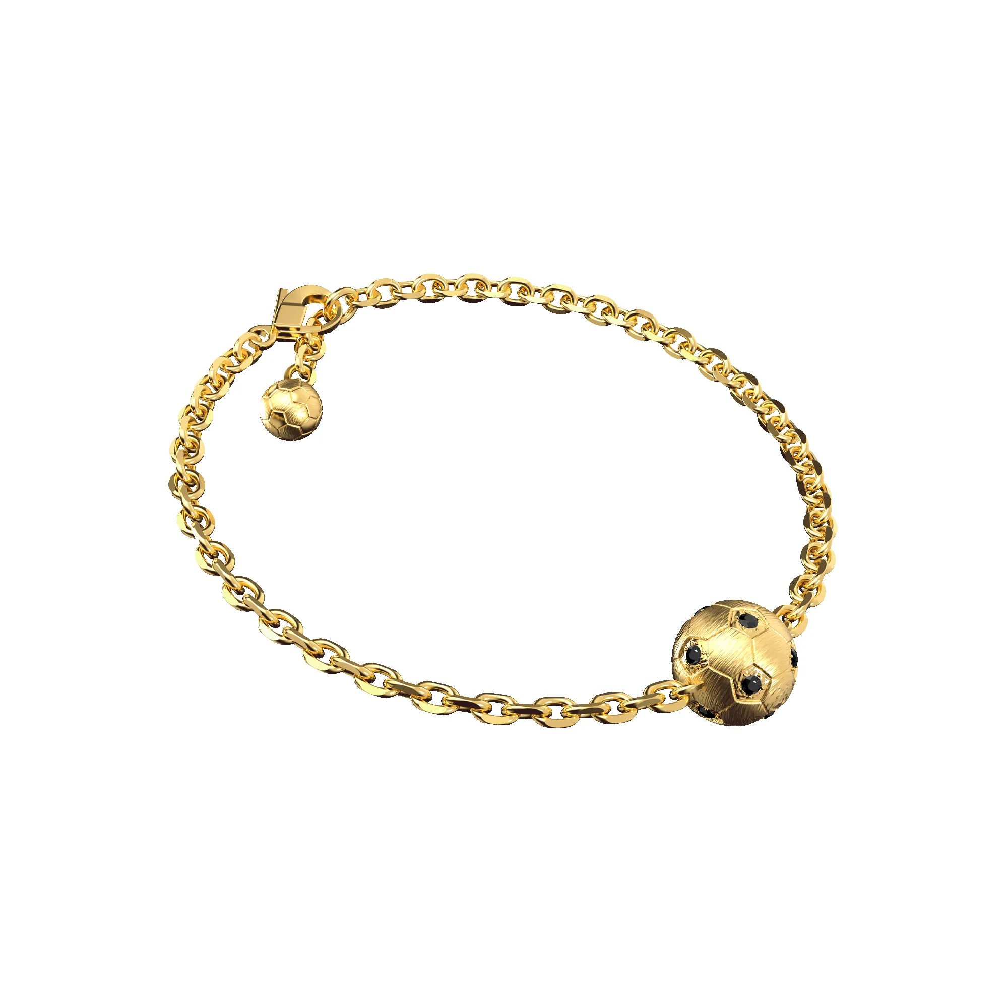 'The Soccer' Bracelet, Black Diamond sold by Pascal Design Official product image thumbnail 3