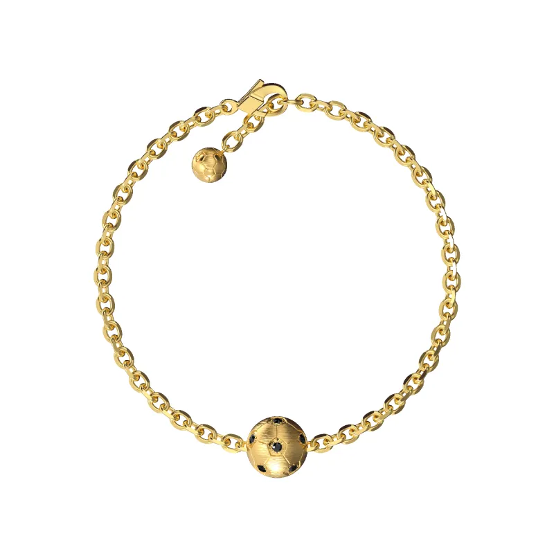 'The Soccer' Bracelet, Black Diamond sold by Pascal Design Official