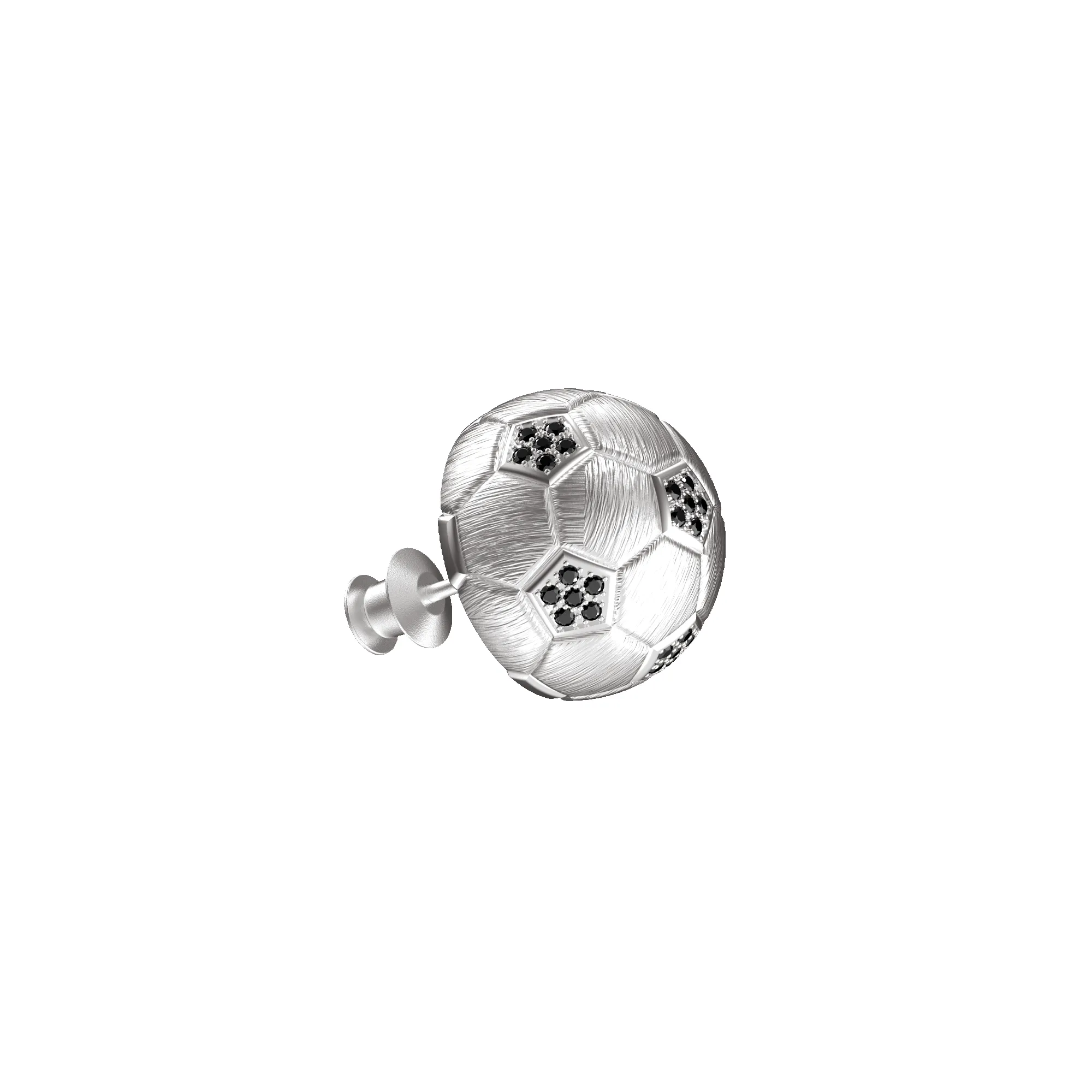 'The Soccer' Brooch, Black Diamond sold by Pascal Design Official product image thumbnail 5