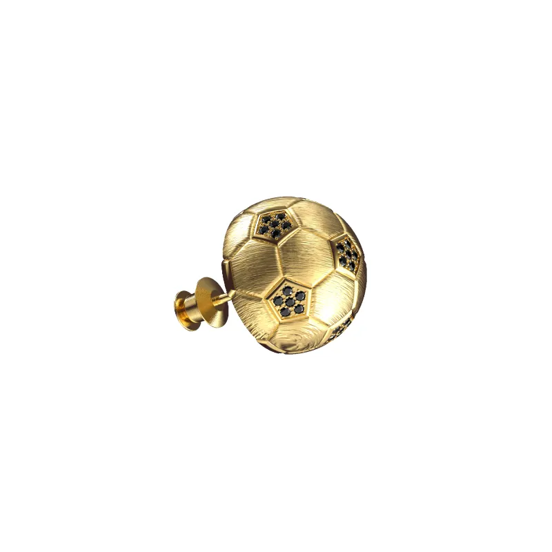 'The Soccer' Brooch, Black Diamond sold by Pascal Design Official