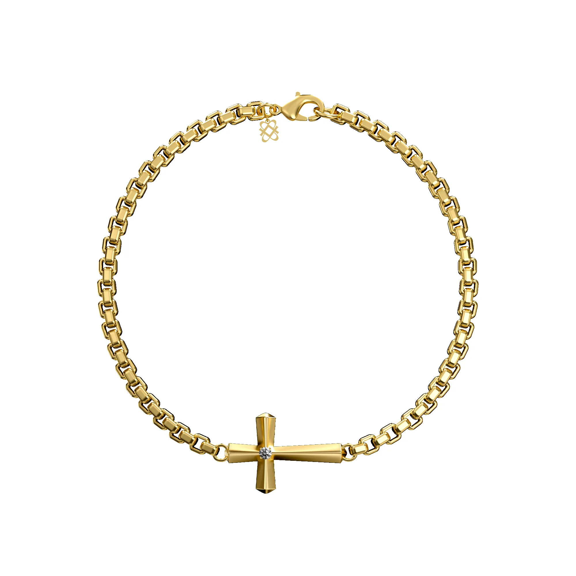 Cross Amulet Bracelet, White Diamond sold by Pascal Design Official