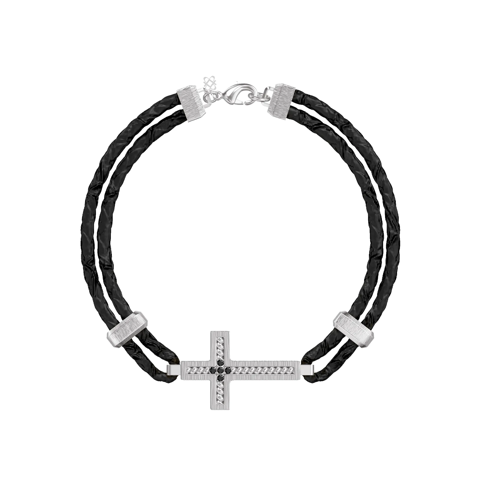 Cable Cross Bracelet, Black Diamond sold by Pascal Design Official