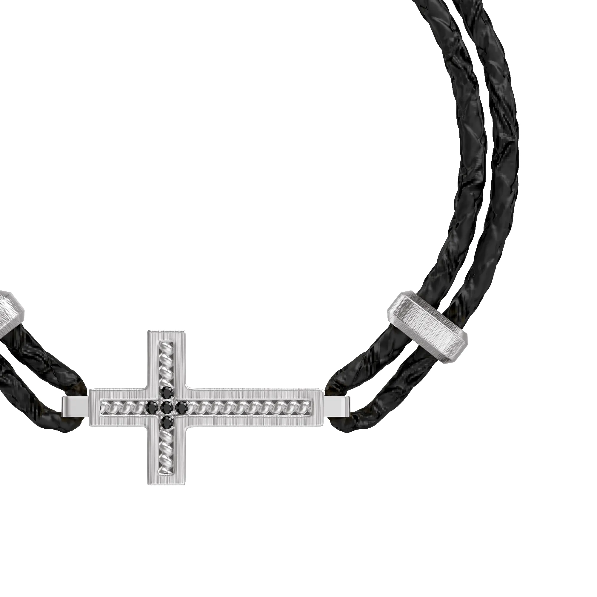 Cable Cross Bracelet, Black Diamond sold by Pascal Design Official product image thumbnail 2
