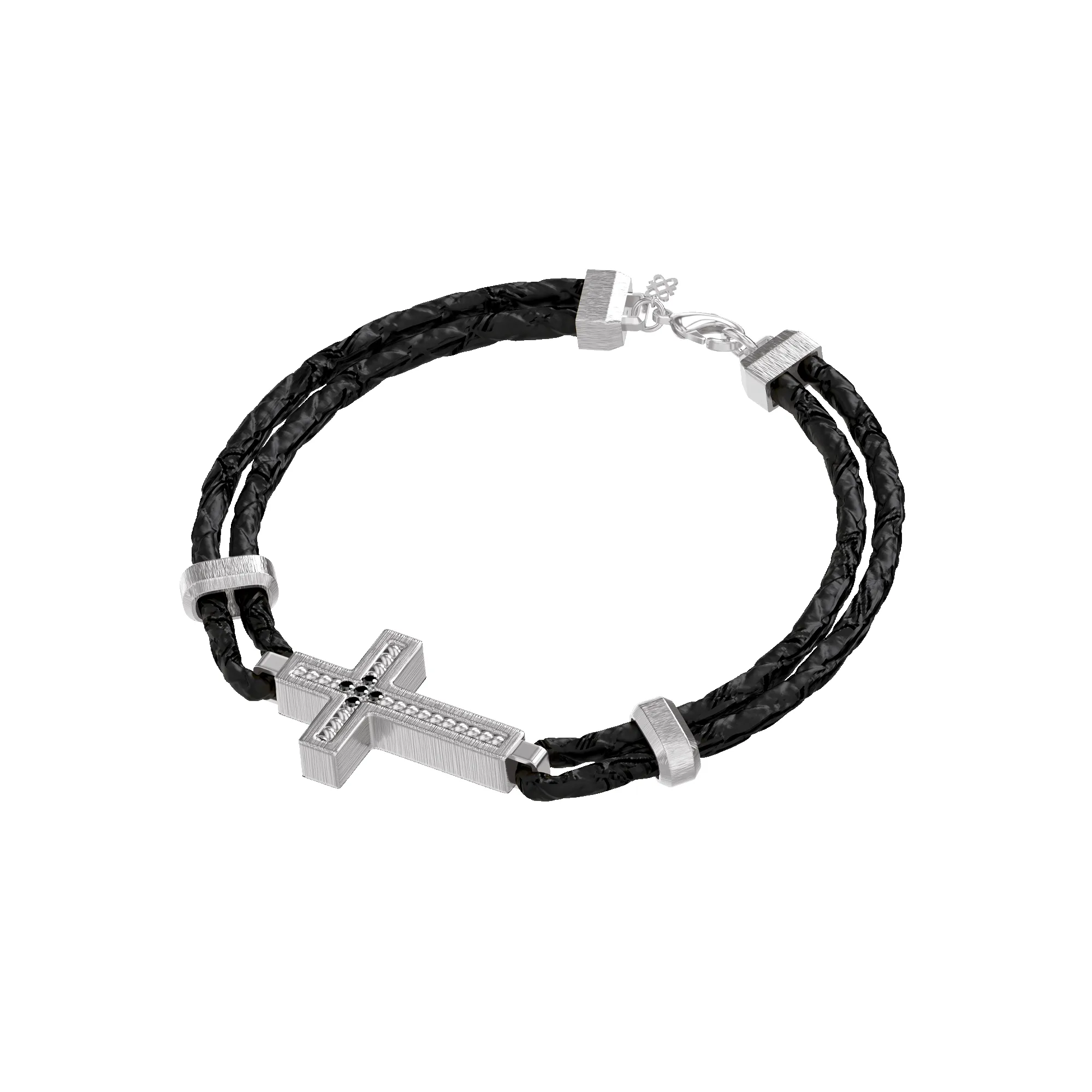 Cable Cross Bracelet, Black Diamond sold by Pascal Design Official product image thumbnail 4