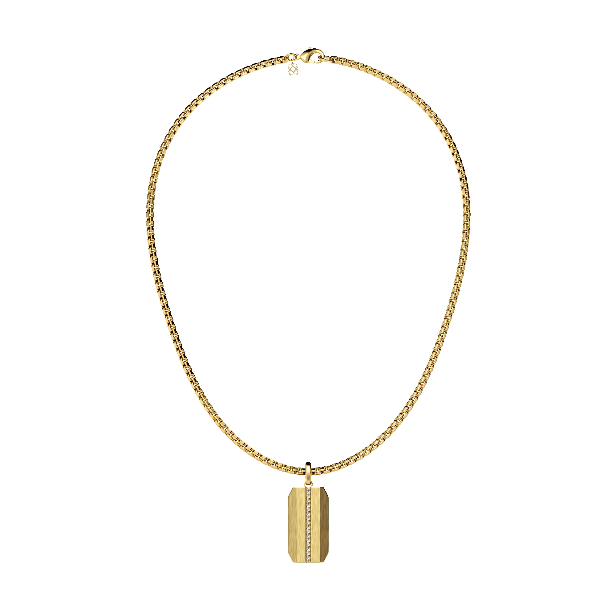 Linear Dog Tag Pendant, White Diamond sold by Pascal Design Official product image thumbnail 4