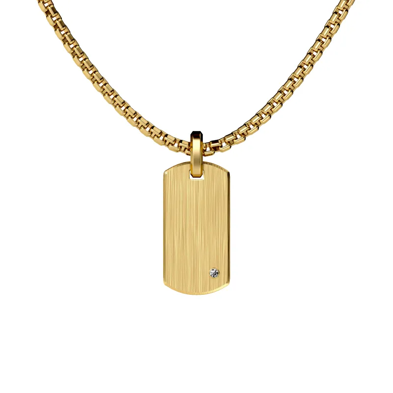 Dog Tag Pendant, White Diamond sold by Pascal Design Official