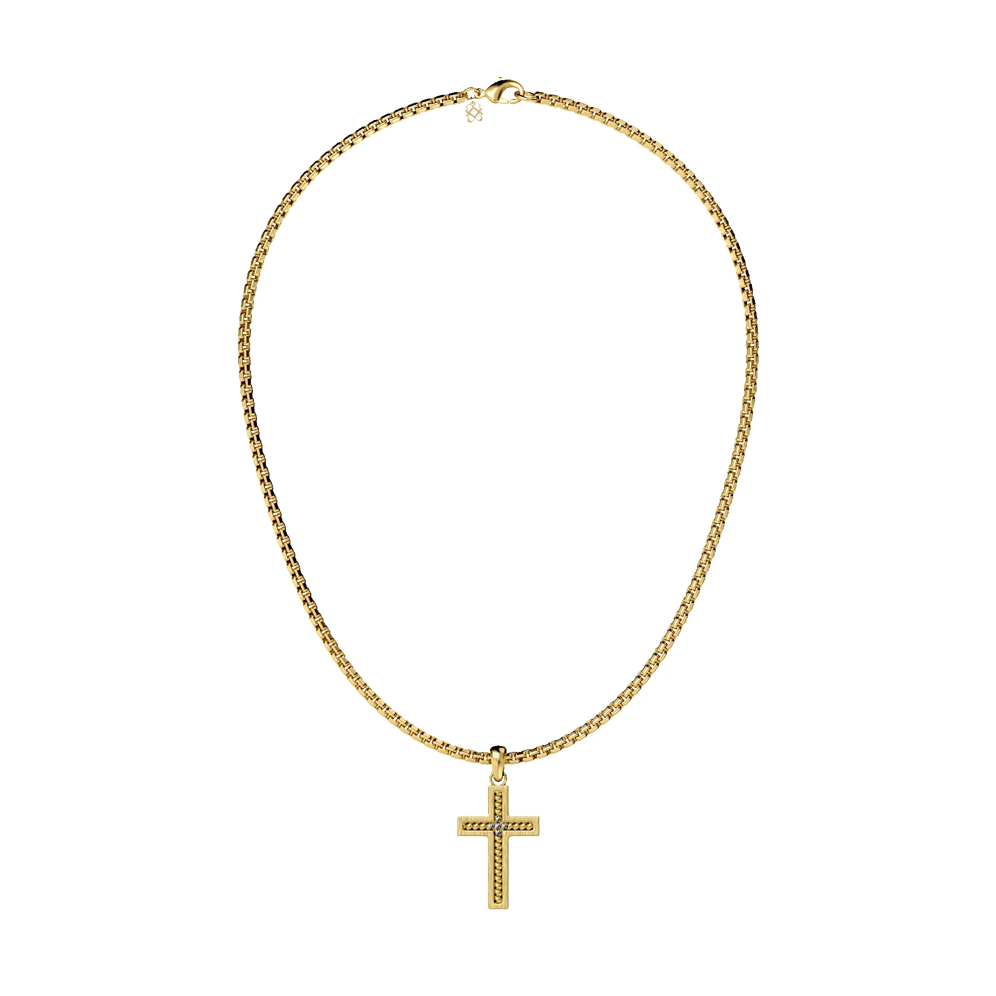 Cable Cross Pendant, White Diamond sold by Pascal Design Official product image thumbnail 4