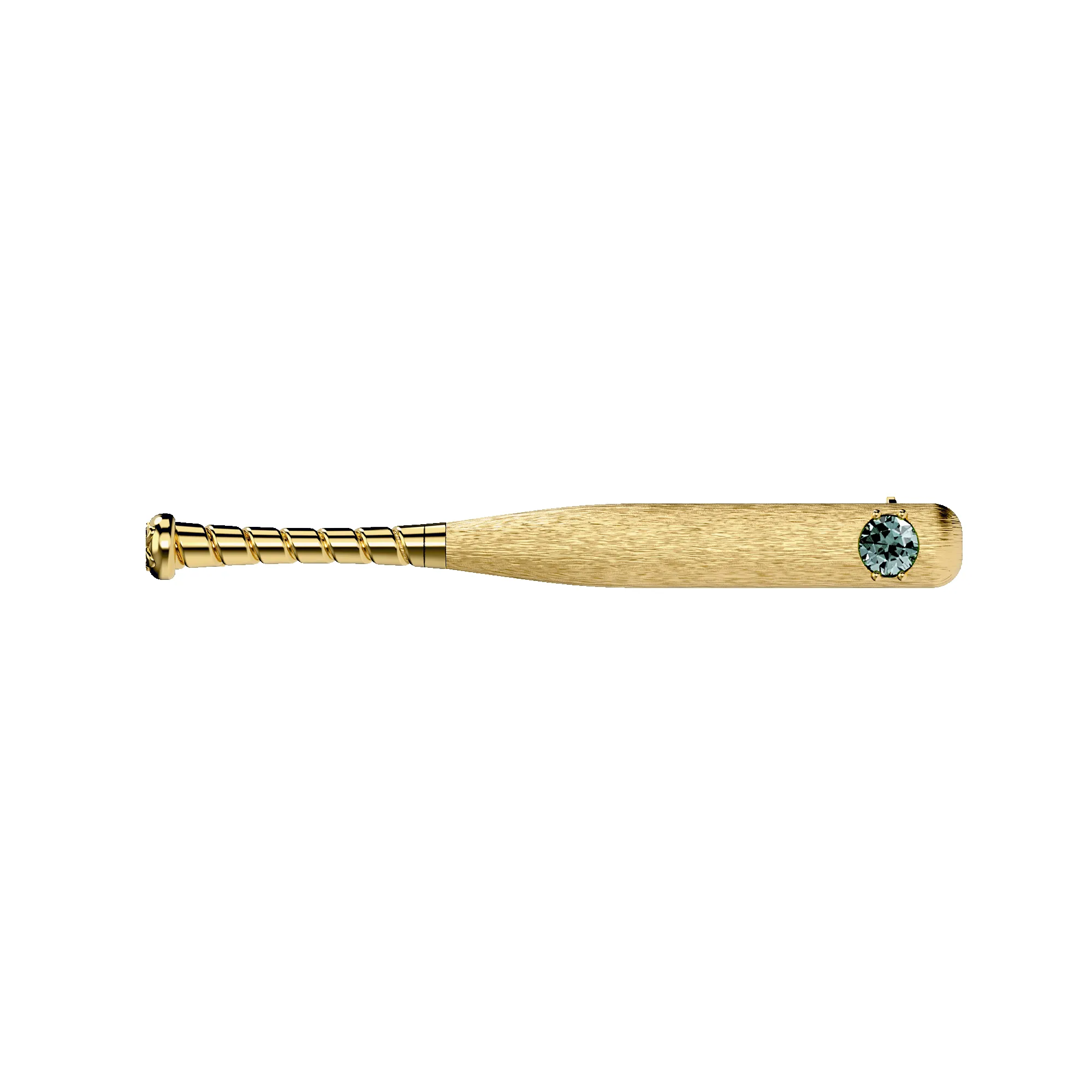 'The Baseball' Bat Brooch, Green Diamond sold by Pascal Design Official