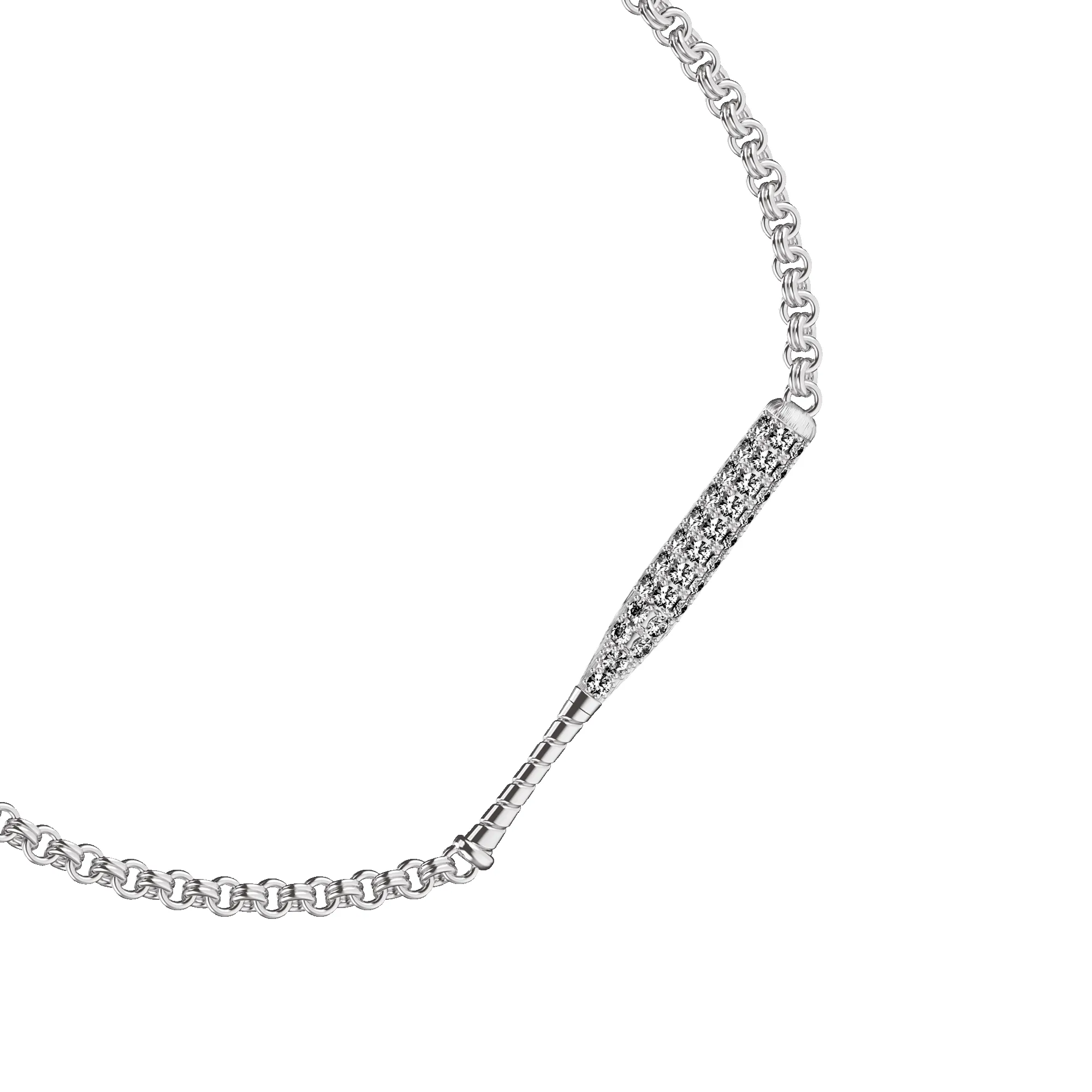 'The Baseball' Bat Bracelet, White Diamond Pavé sold by Pascal Design Official product image thumbnail 2
