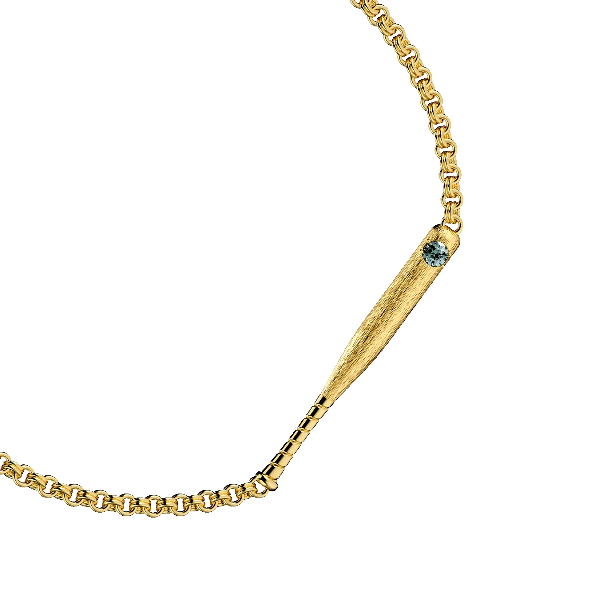 'The Baseball' Bat Bracelet, Green Diamond sold by Pascal Design Official product image thumbnail 2