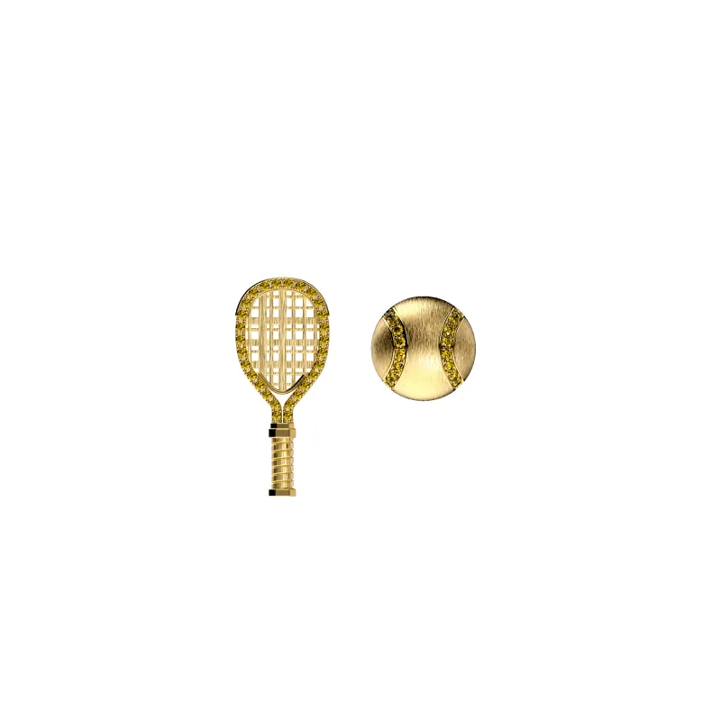 'The Tennis' Grand Stud Earrings, Yellow Diamond sold by Pascal Design Official