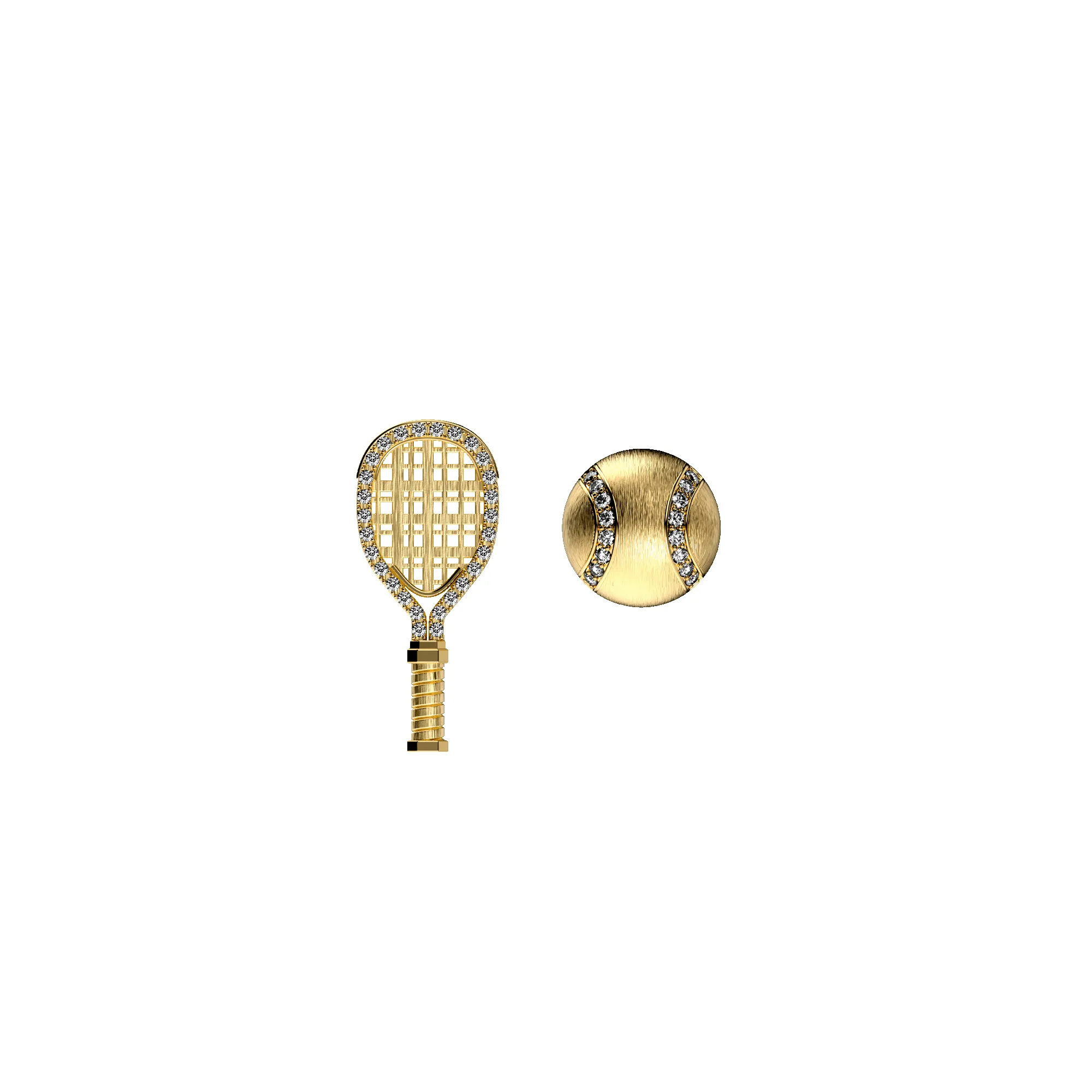'The Tennis' Grand Stud Earrings, White Diamond sold by Pascal Design Official