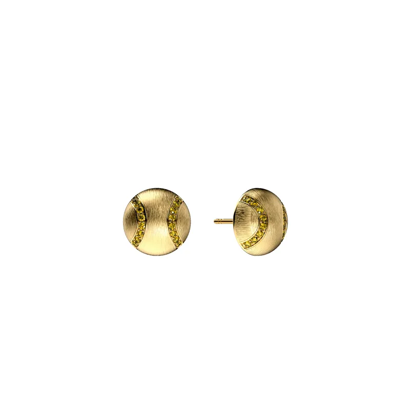 'The Tennis' Ball Grand Stud Earring, Yellow Diamond sold by Pascal Design Official