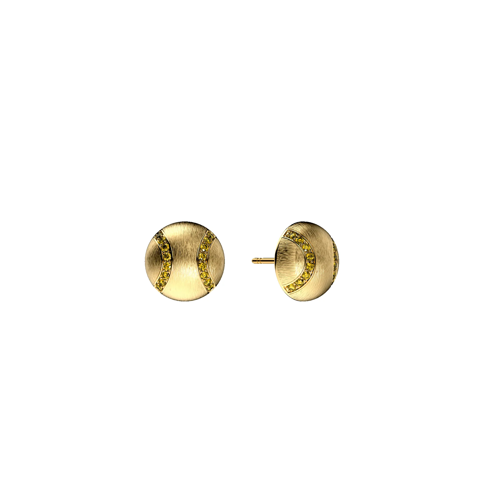 'The Tennis' Ball Grand Stud Earring, Yellow Diamond sold by Pascal Design Official