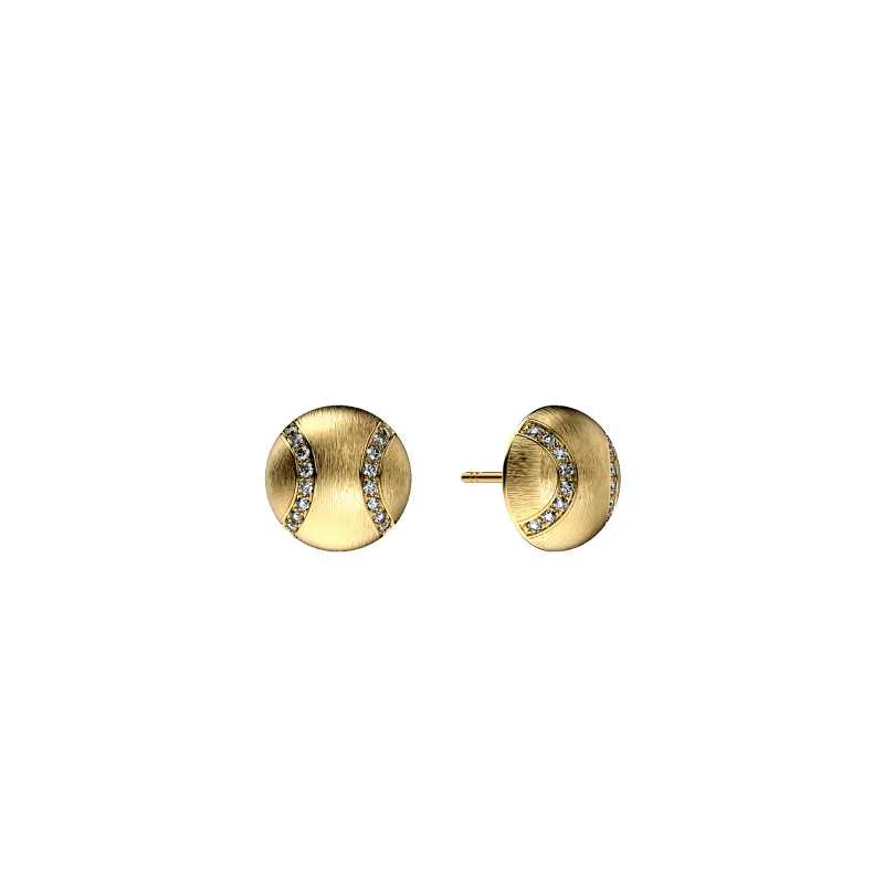 'The Tennis' Ball Grand Stud Earring, White Diamond sold by Pascal Design Official