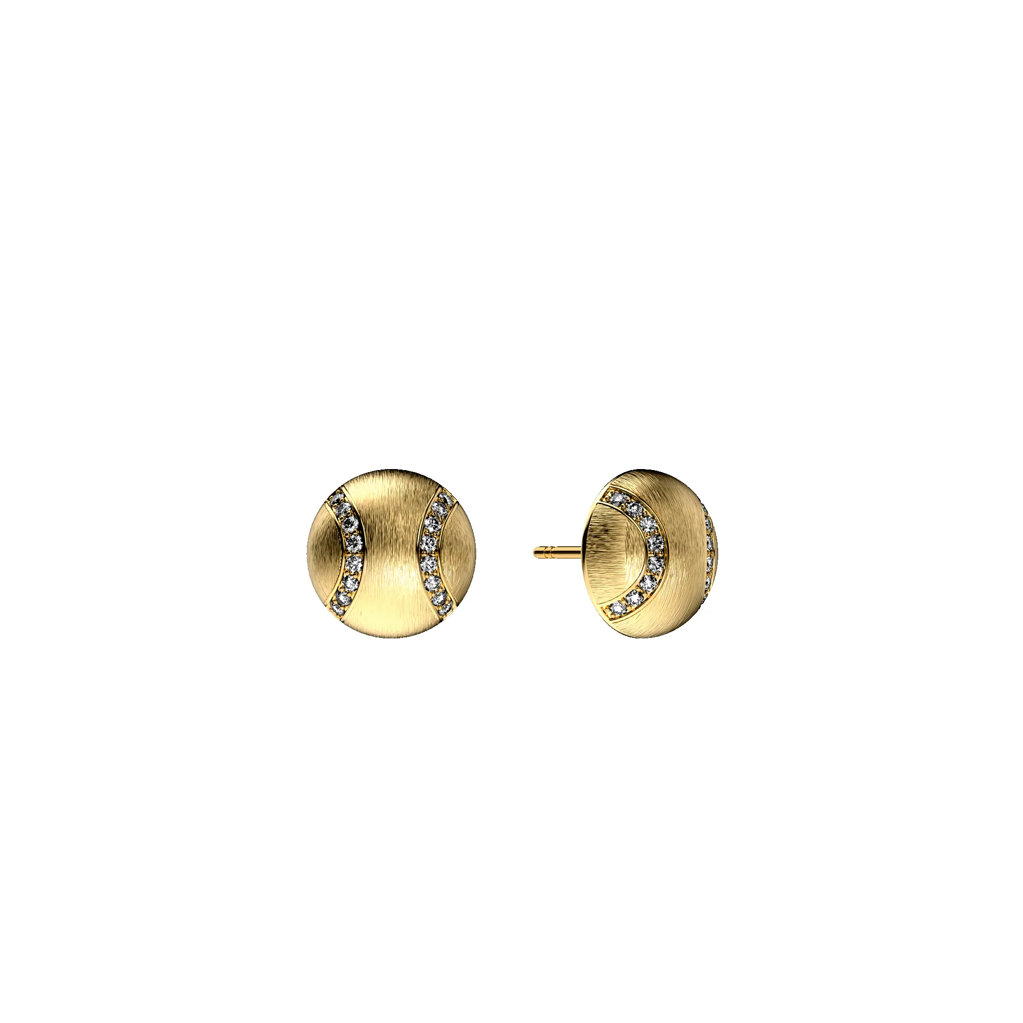 'The Tennis' Ball Grand Stud Earring, White Diamond sold by Pascal Design Official