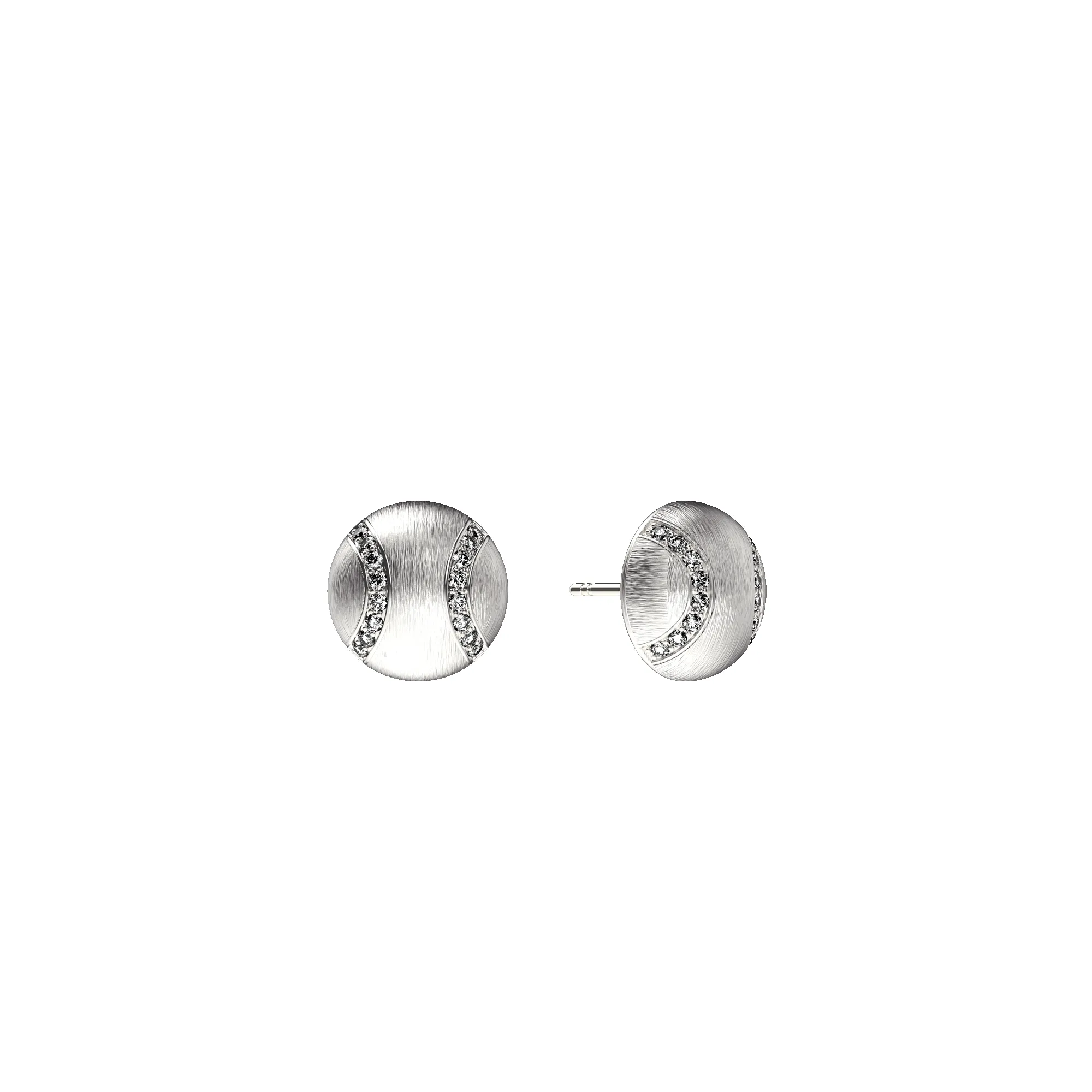 'The Tennis' Ball Grand Stud Earring, White Diamond sold by Pascal Design Official product image thumbnail 5