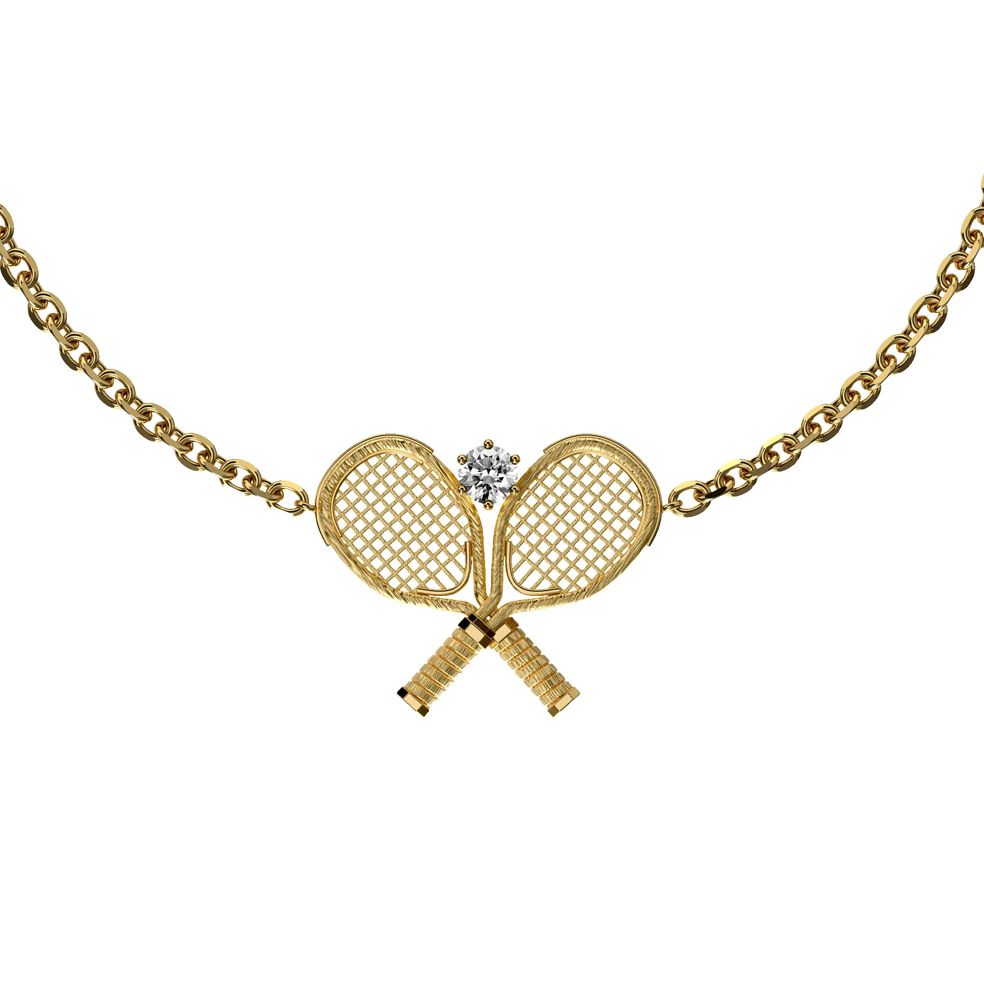 'The Tennis' Two Rackets Bracelet, White Diamond sold by Pascal Design Official product image thumbnail 2
